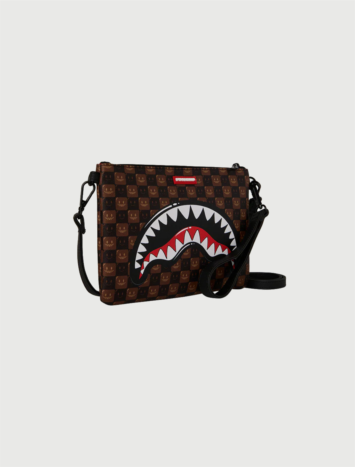 SPRAYGROUND - 910B9307NSZ SHARKS IN PARIS WTF BUBBLE BROWN CHECK CROSSOV-2