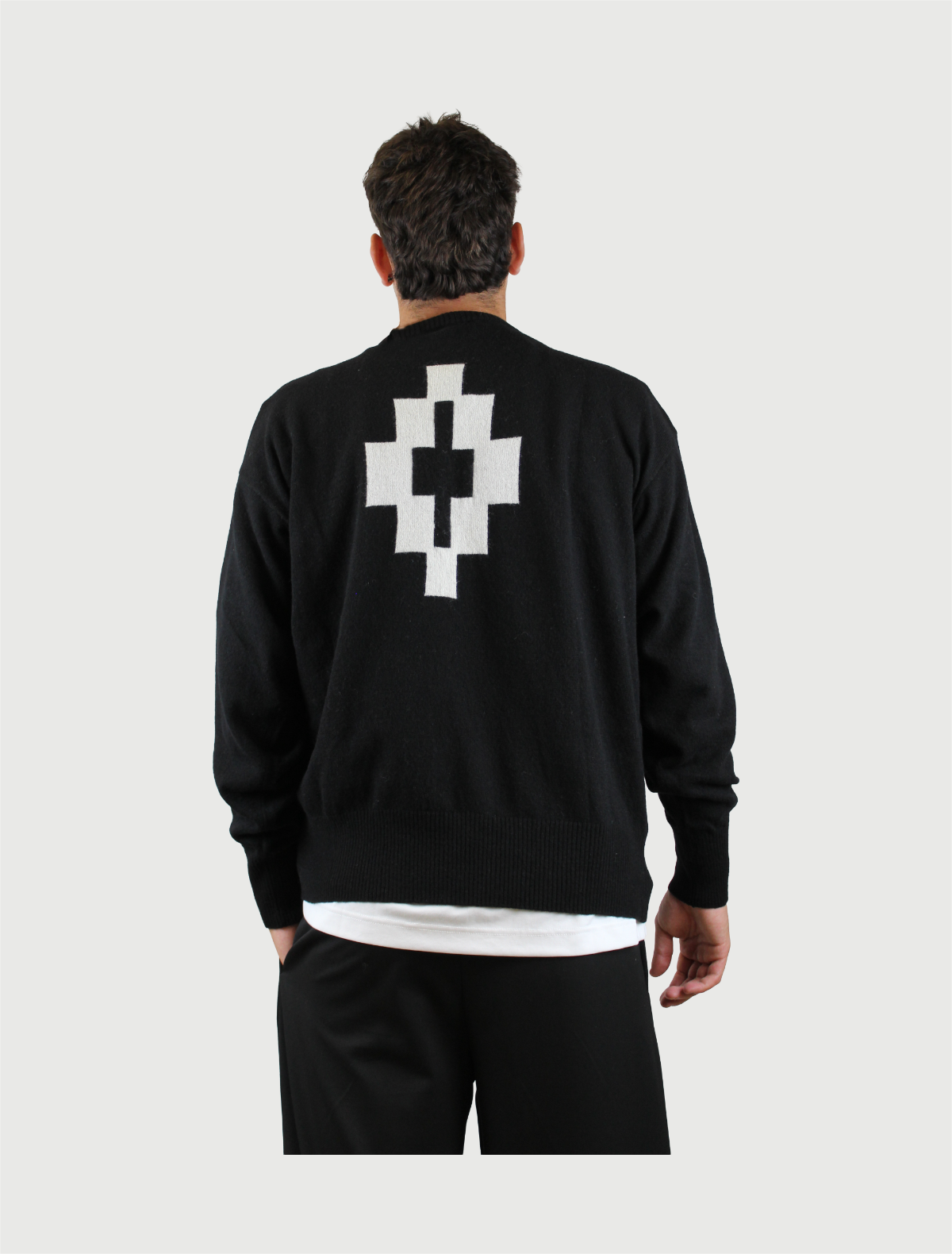 COUNTY OF MILAN - JUMPER MAN NERO LOGO BIANCO-2
