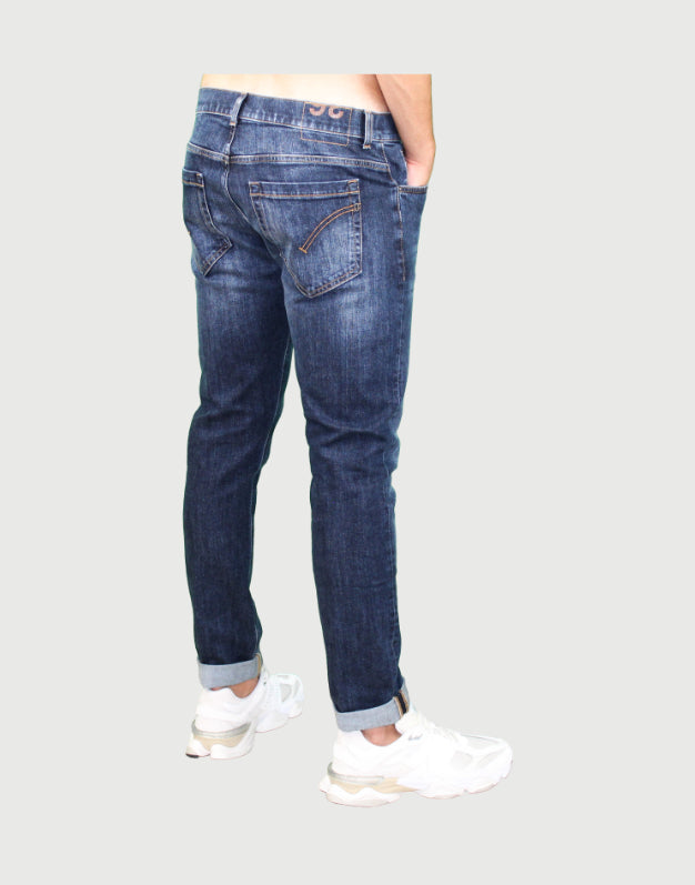 Dondup Pantalone George Blue Skinny Fit-2