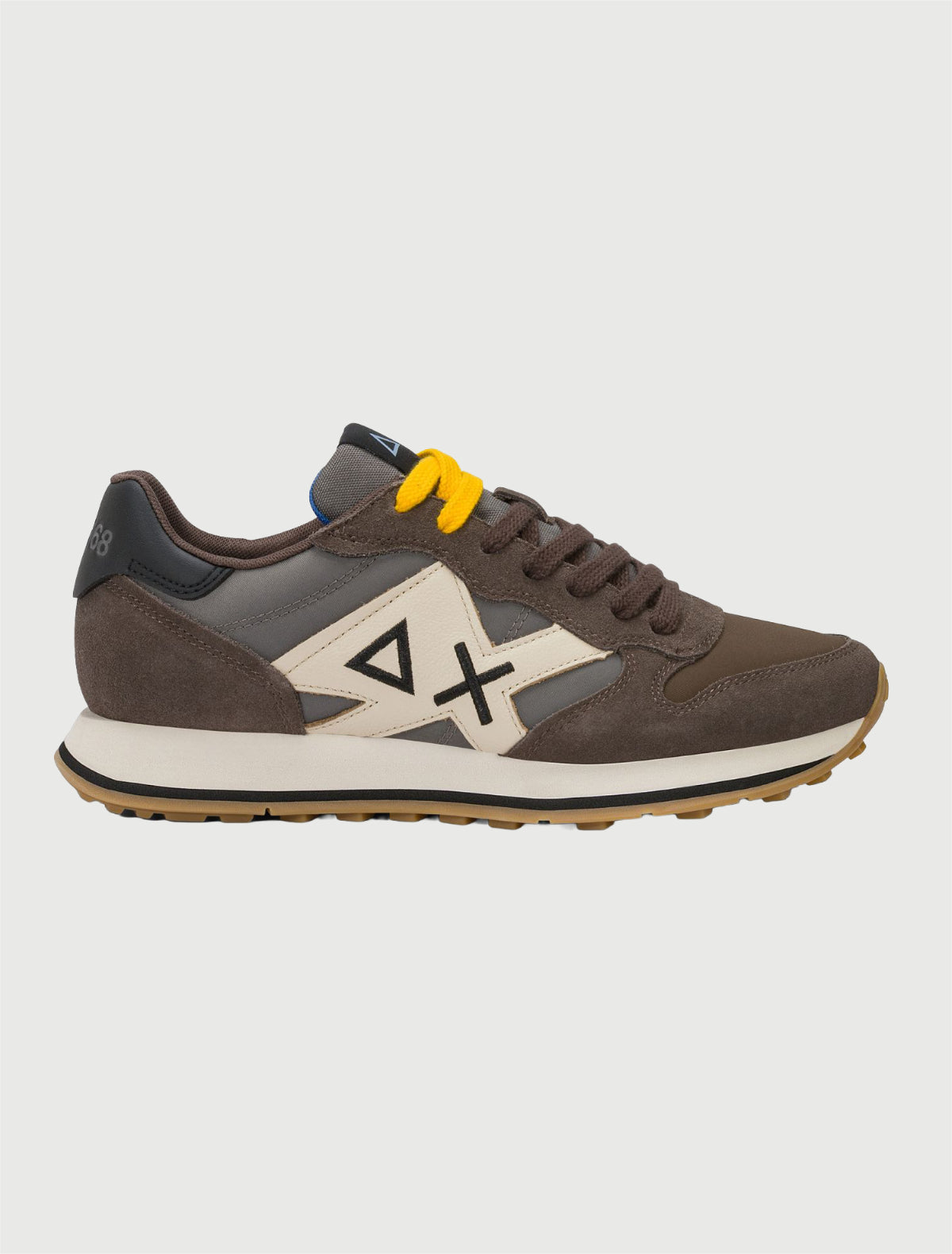 SUN68 - Sneaker Jaki 2.0 Bicolor in suede e nylon marrone-2