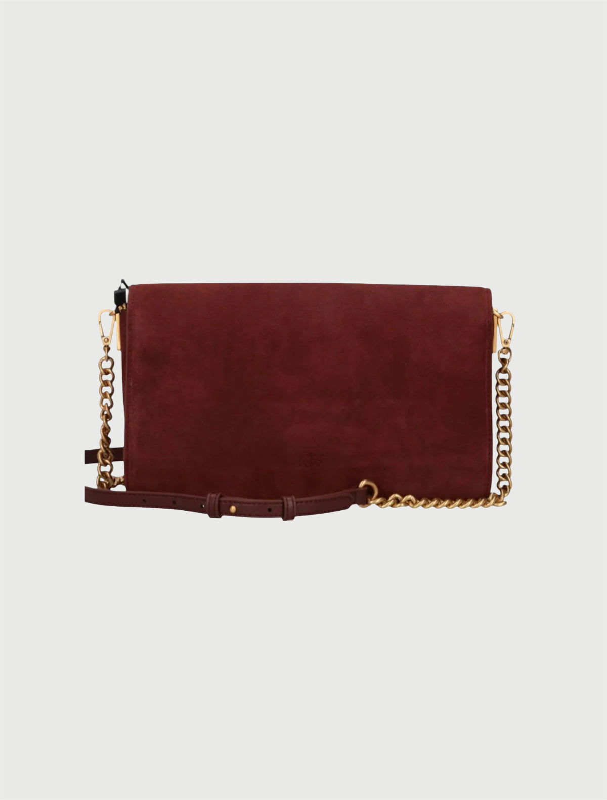Pinko - Love One Slouchy Classic Small in Suede Borgogna-2