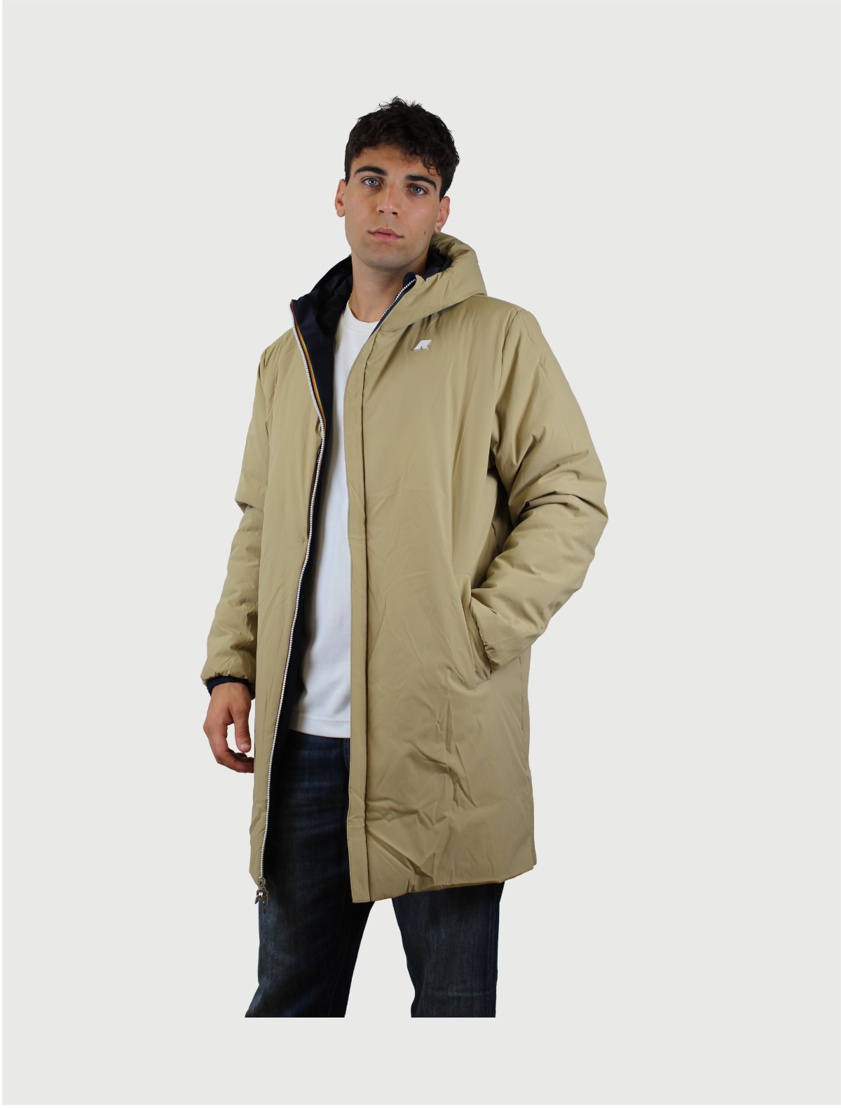 K-WAY - JACOB ST WARM DOUBLE BLUE DEPTH-BEIGE KHAKI-3