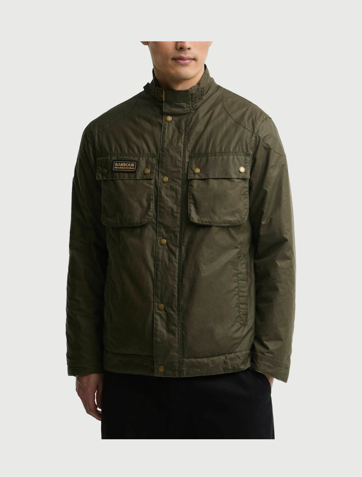 BARBOUR - Giacca cerata invernale Merton - Olive Night-2