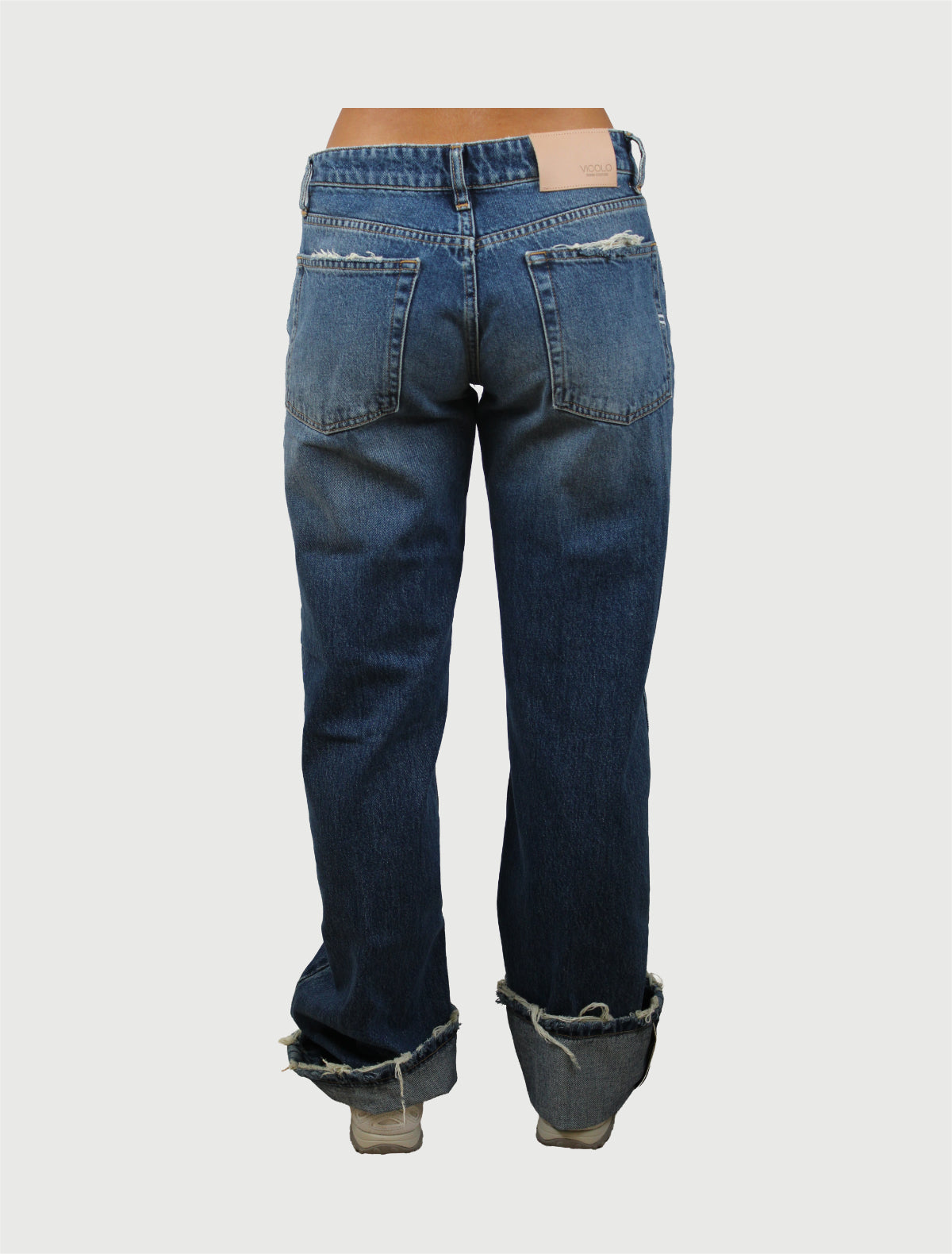 VICOLO - PANTALONE BASMA DENIM BLU-3