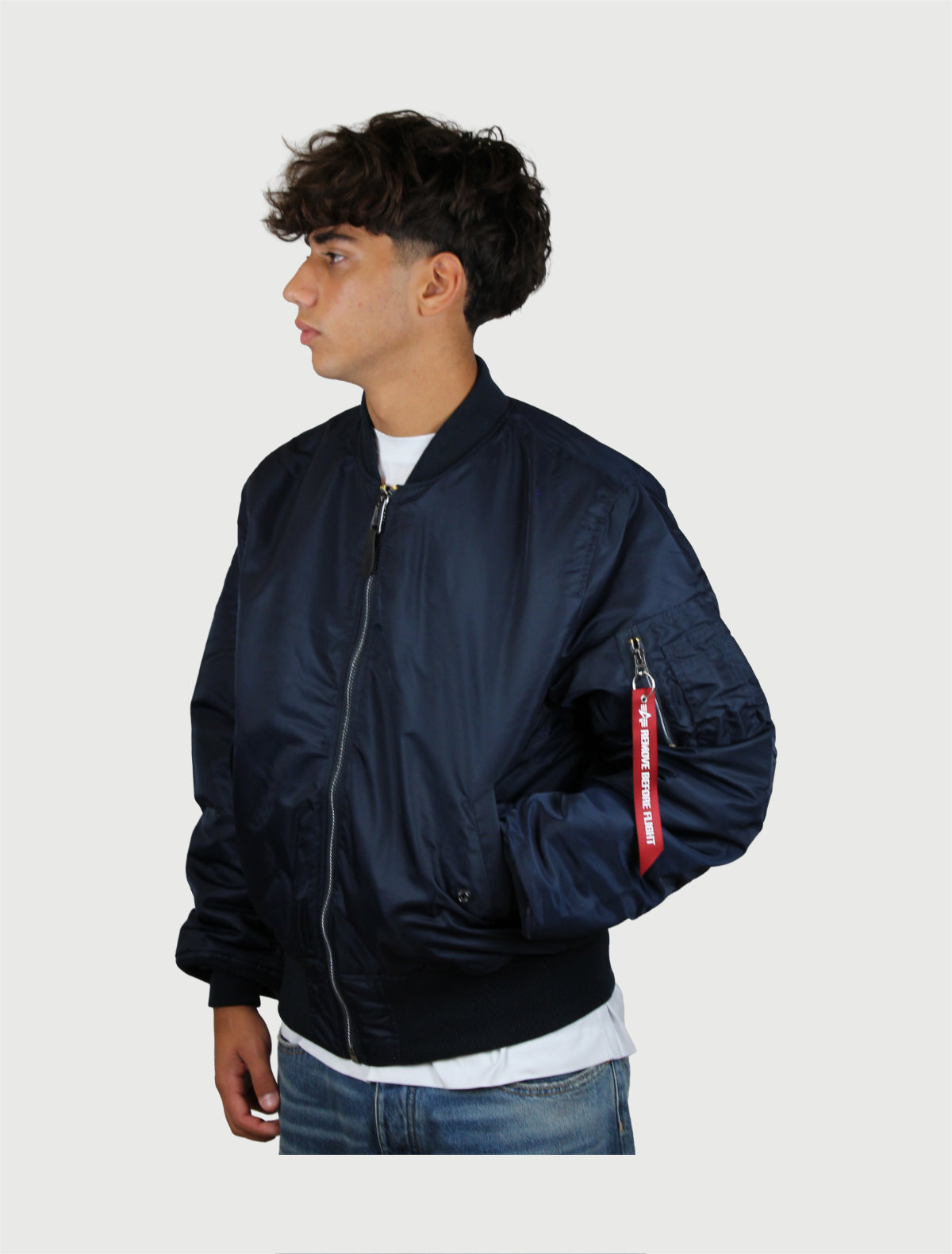 ALPHA INDUSTRIES -  Heritage Bomber Jacket Blu-2