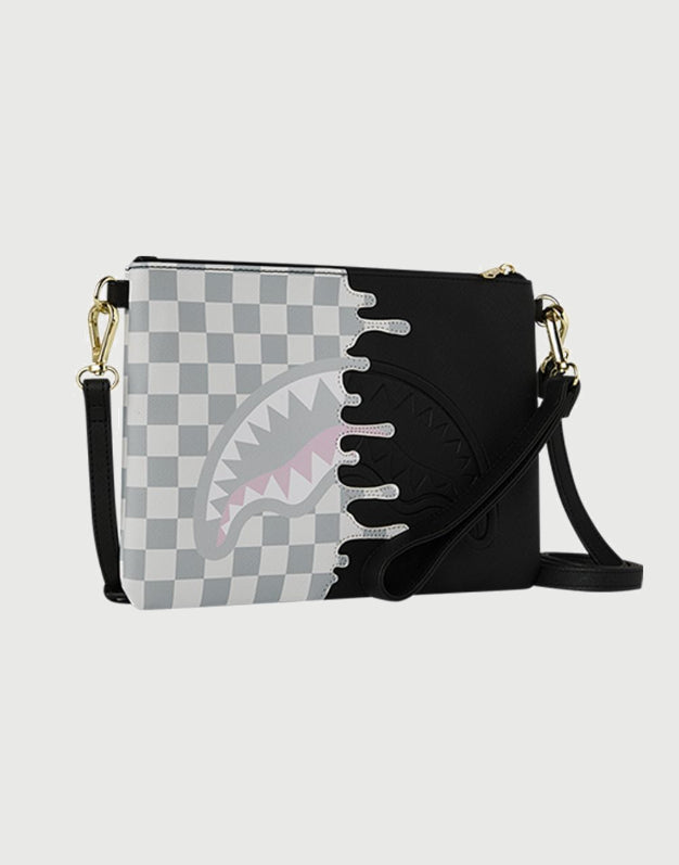 Sprayground Borsa Pochette Cream Check Side Drip-2