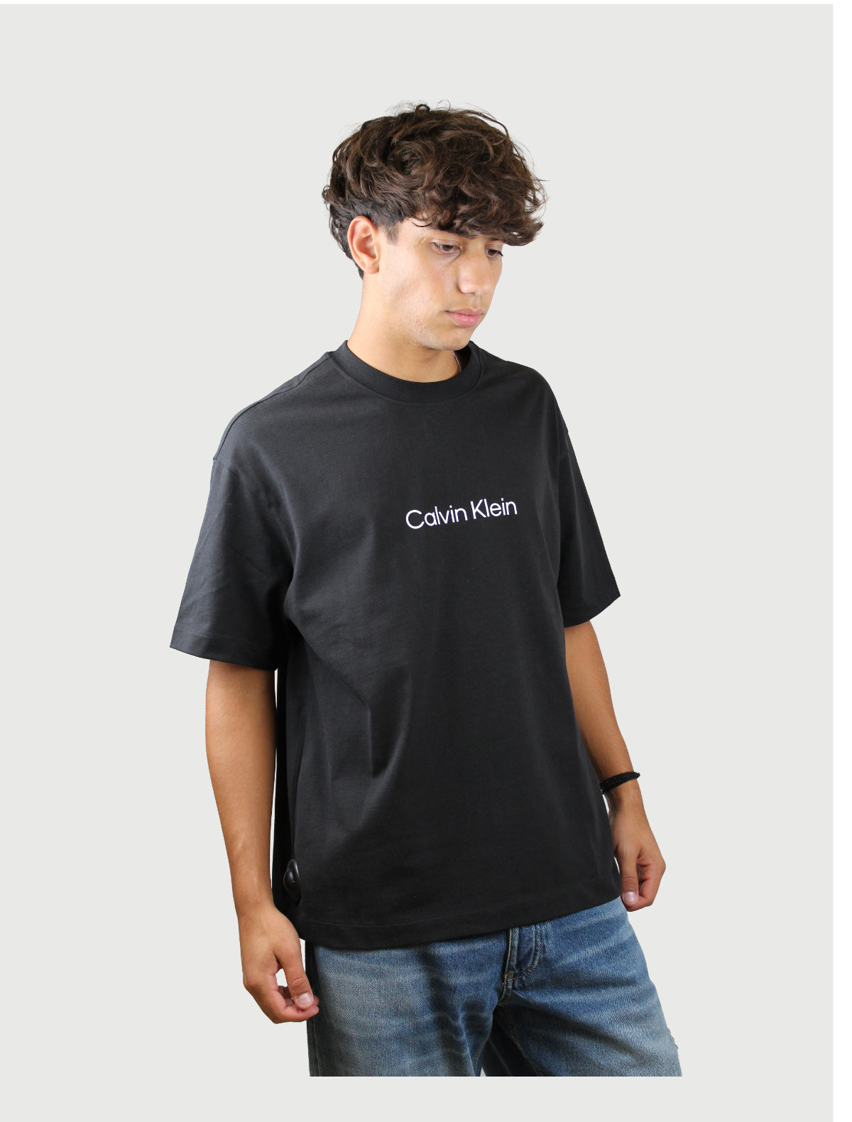 CALVIN KLEIN - T-SHIRT RELAXED FIT LOGO NERO-2