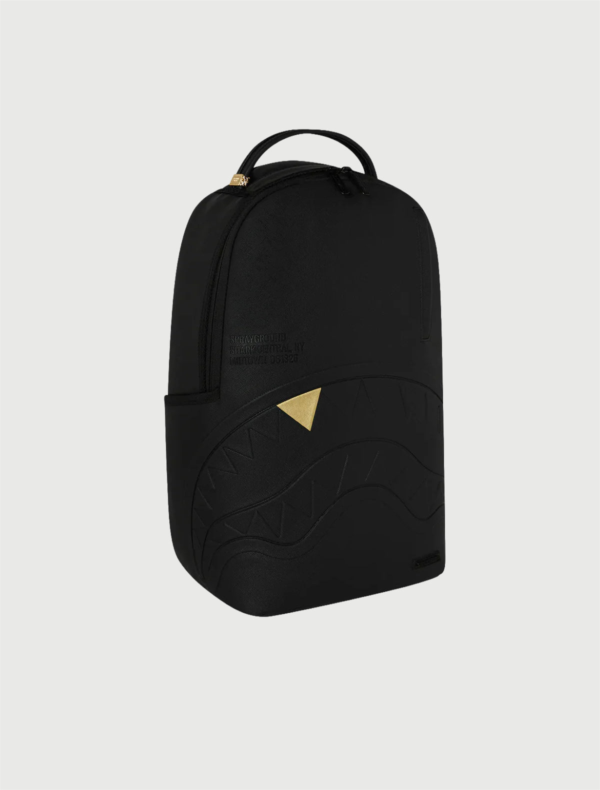 SPRAYGROUND - 910B9325NSZ BLACKED OUT EMBOSSED GOLD TOOTH BACKPACK-2