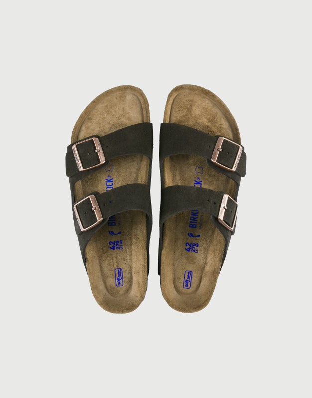 BIRKENSTOCK ARIZONA BS PLANTARE MORBIDO PELLE SCAMOSCIATA - Mocca-3