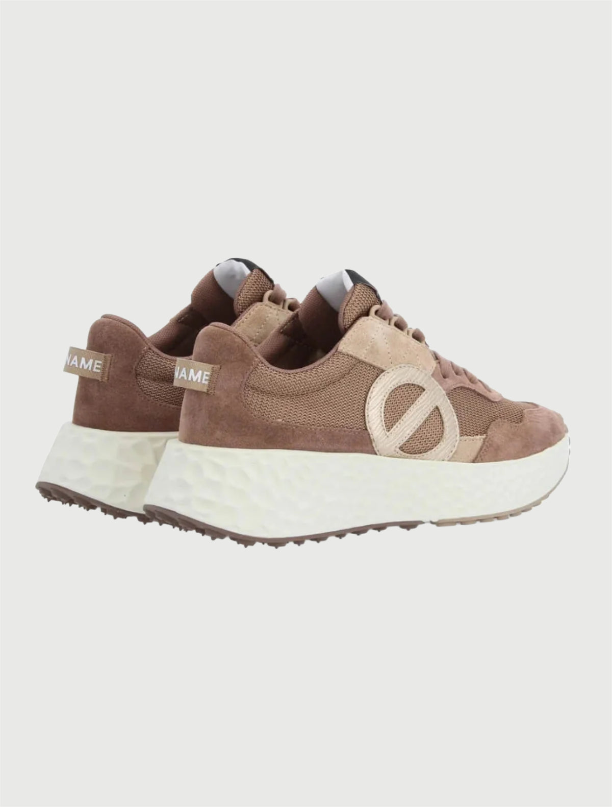NO NAME -Sneakers Carter Jogger Choco/Beige/Gold-3