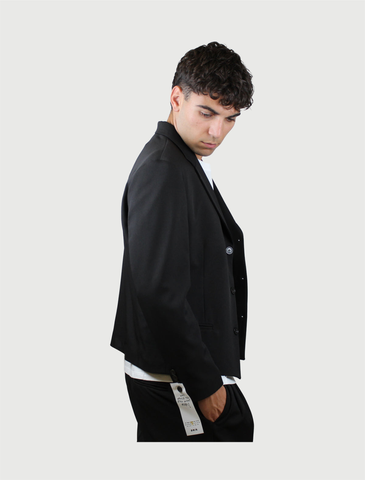 BERNA - Giacca Cropped - Nero-3