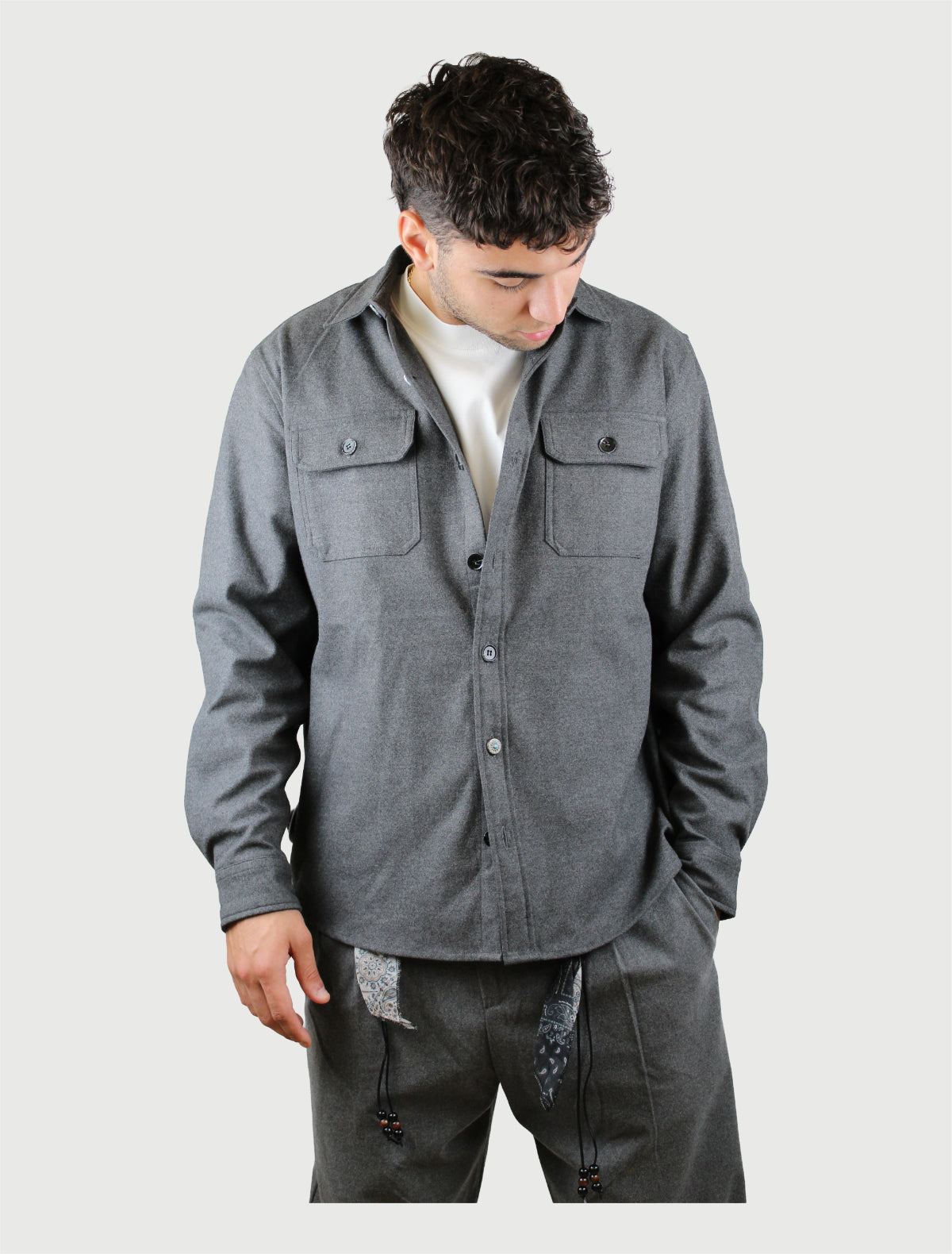 BERNA - OVERSHIRT JACKET WINTER ANTRACITE-1
