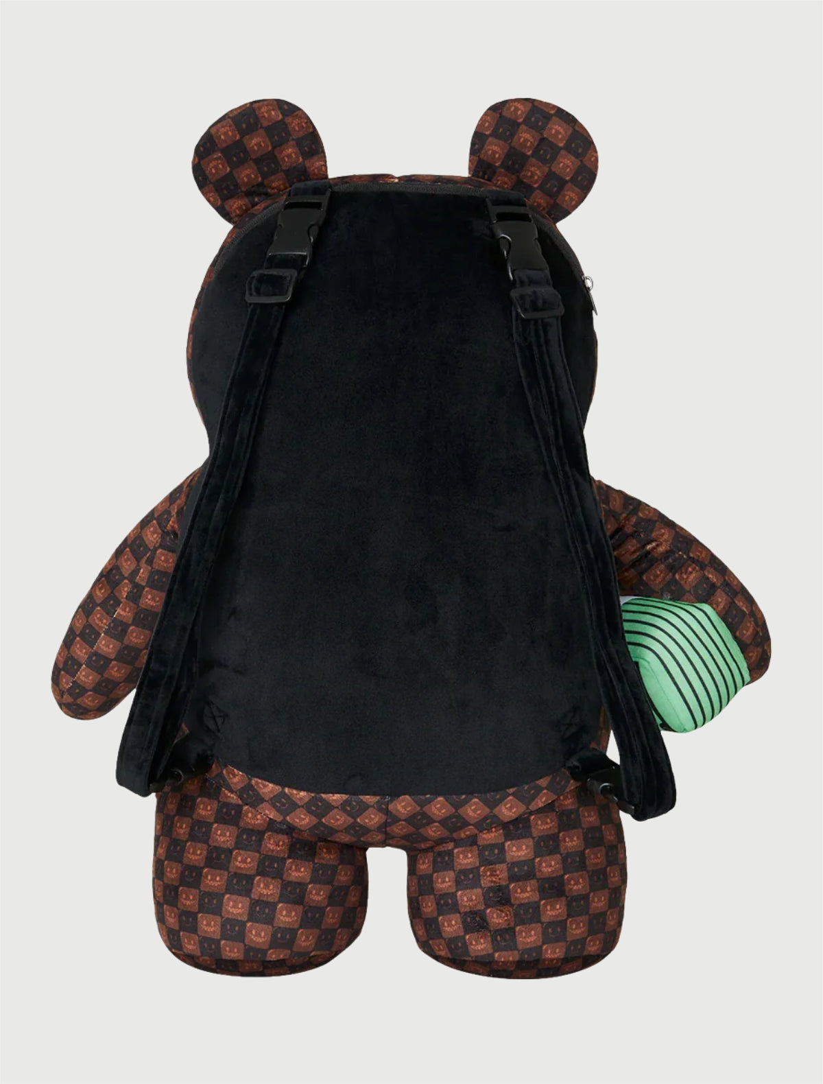 SPRAYGROUND - 910B9308NSZ SHARKS IN PARIS WTF BUBBLE BROWN CHECK MONEYBEAR BACKPACK 175-3