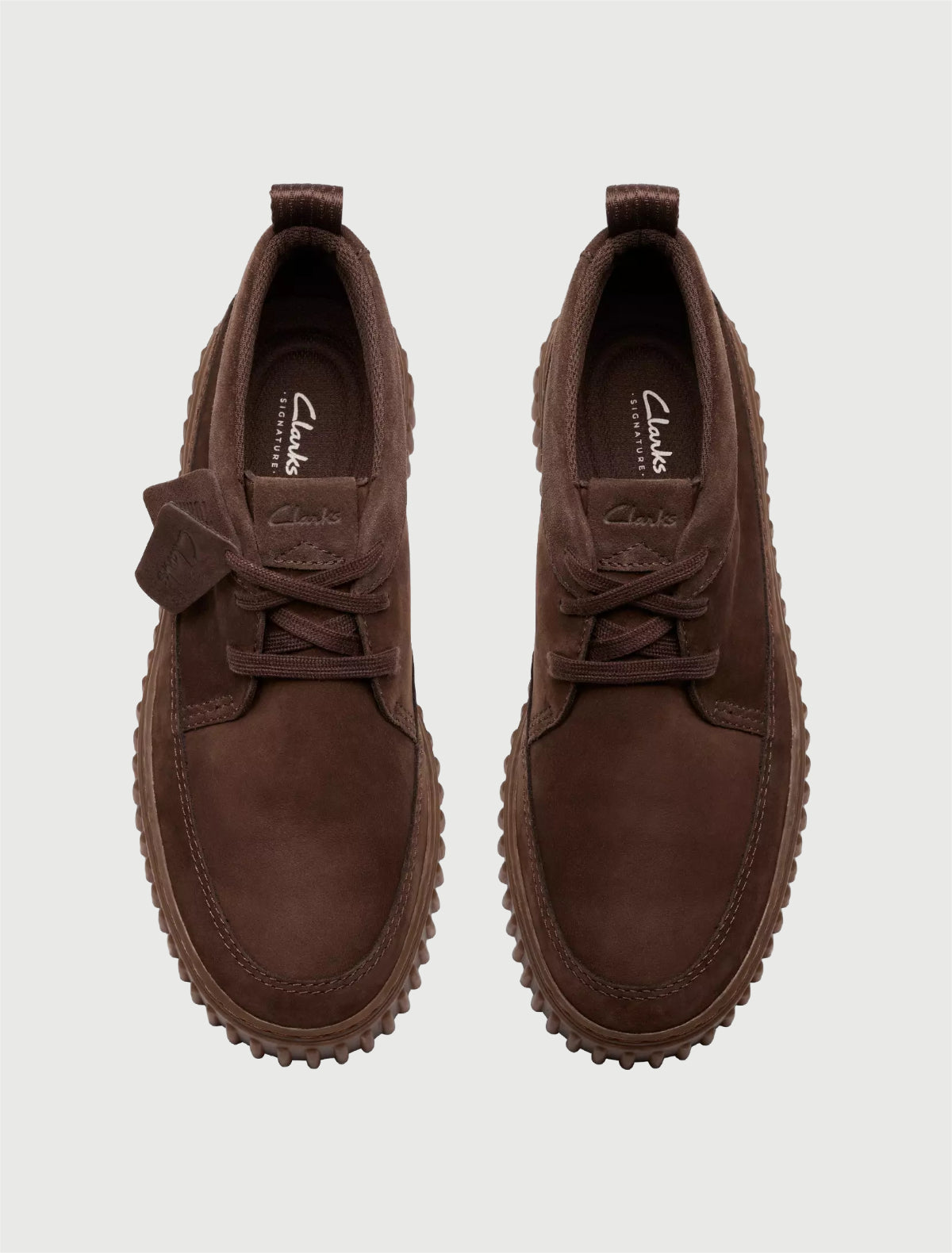 CLARKS - Torhill Lace Hi Nabuk Marrone Scuro-3