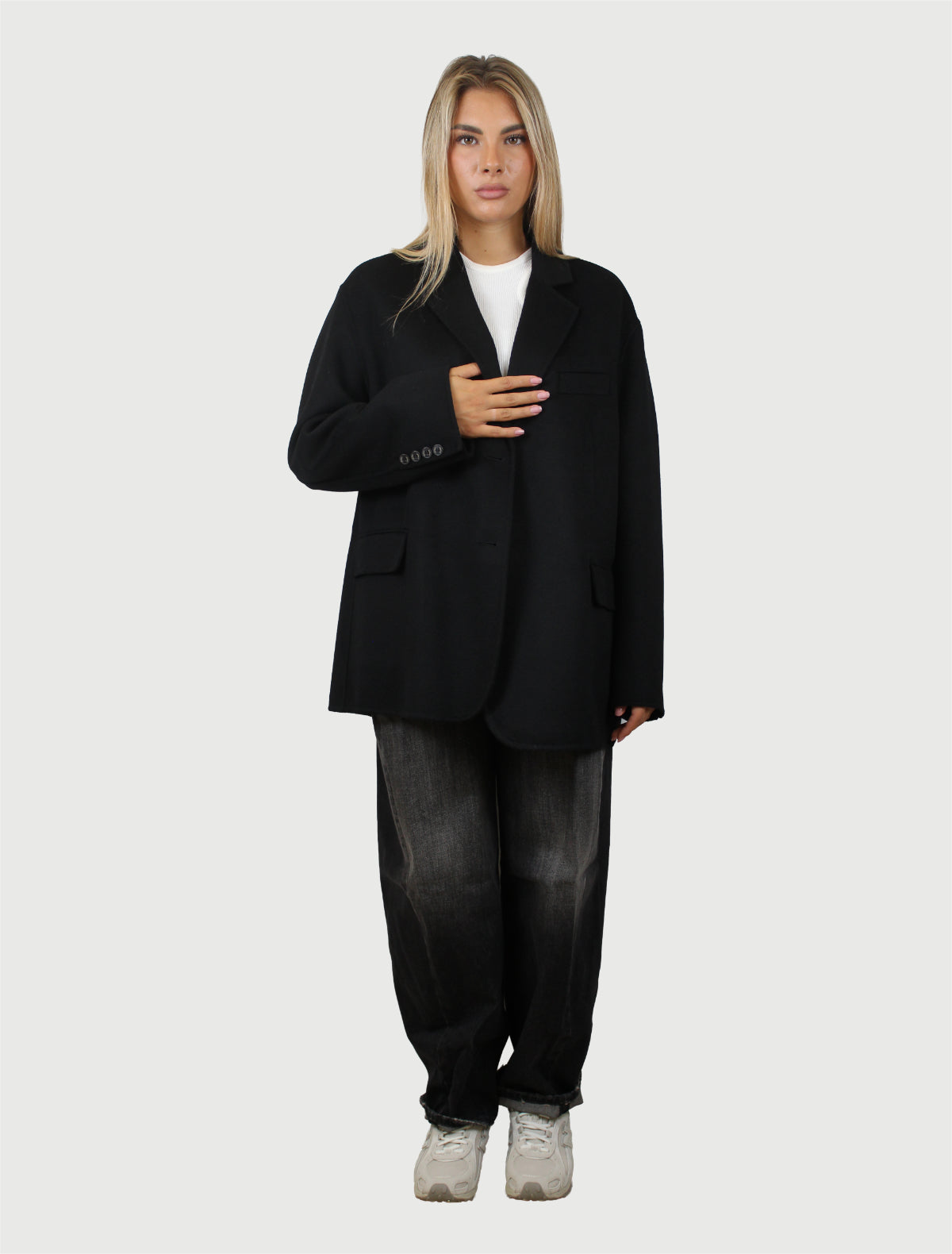 VICOLO - CAPPOTTO OUTDOOR NERO-3