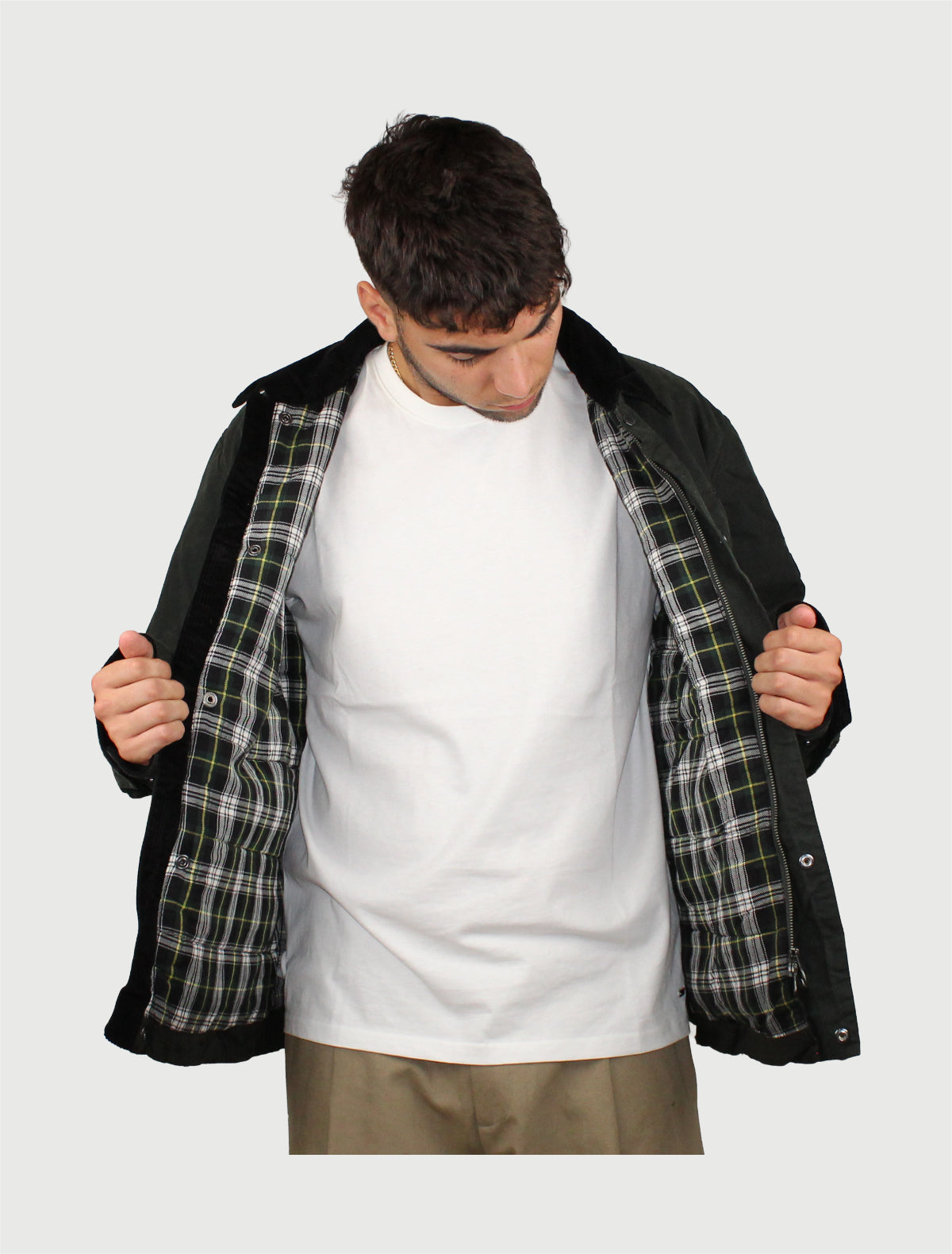 BARBOUR - Giacca cerata invernale Drifter Washed - Sage-3