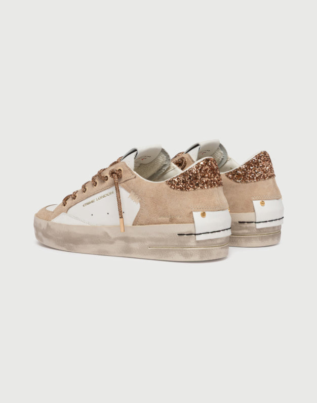 Crime London SK8 DELUXE WEDGE - Champagne Dust-3