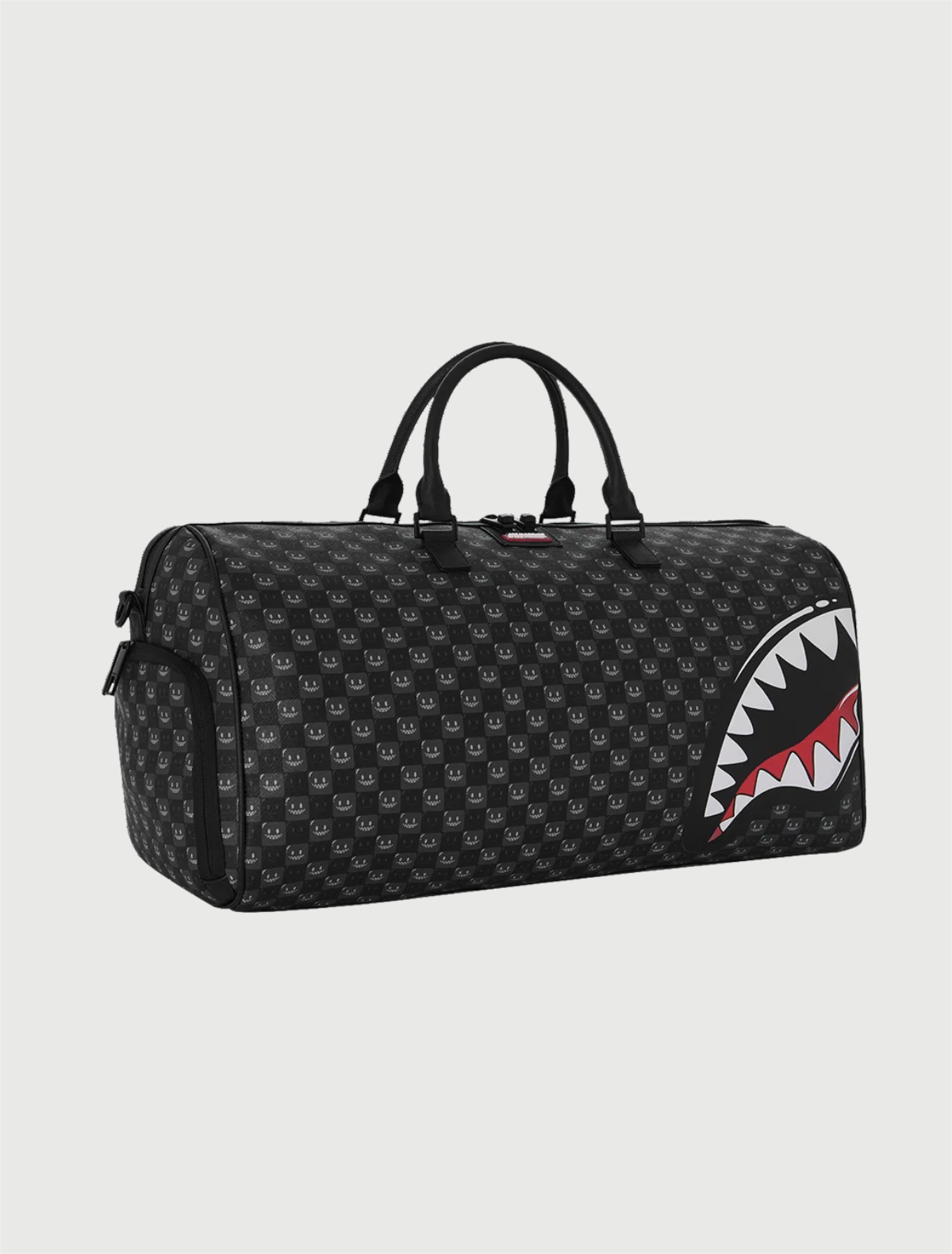 SPRAYGROUND - 910D9312NSZ SHARKS IN PARIS WTF BUBBLY BLACK CHECK DUFFLE-3