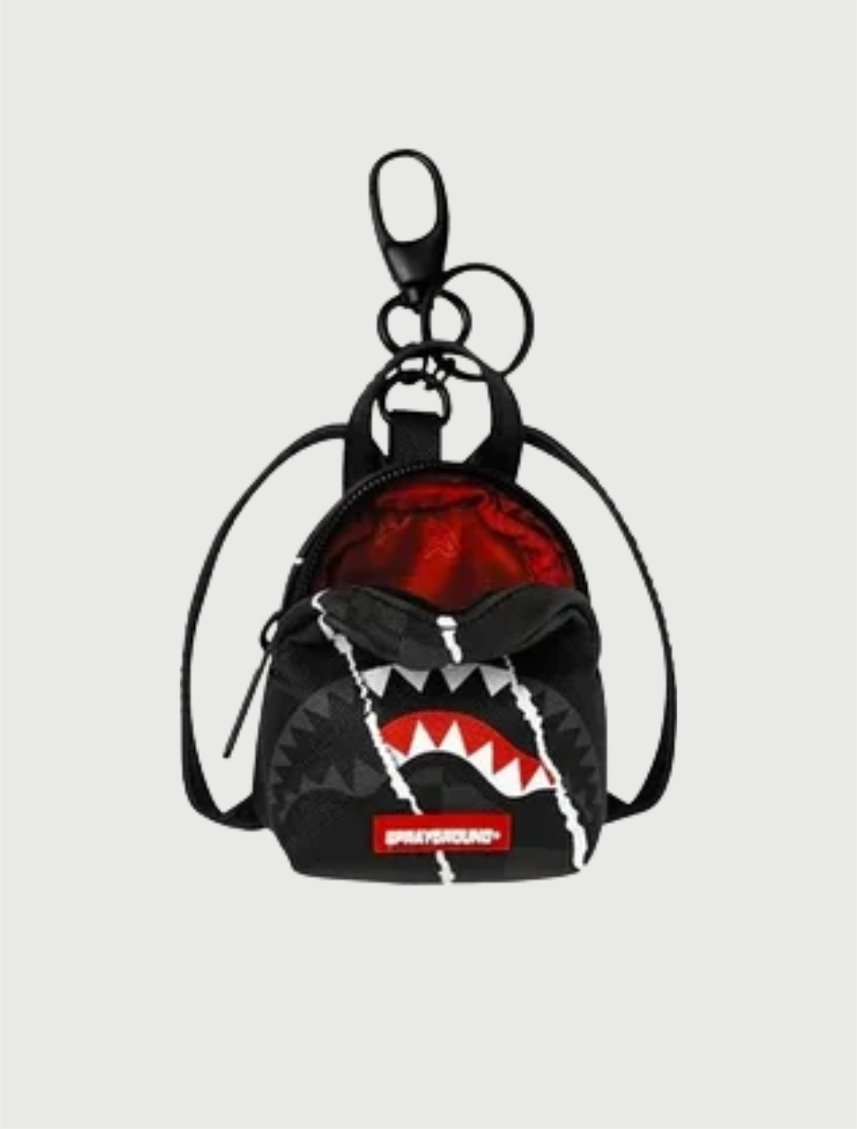SPRAYGROUND - 910K9352NSZ CENTER RIP REVEALING GRAY CHECK BKPBCK KEYCHAIN-3