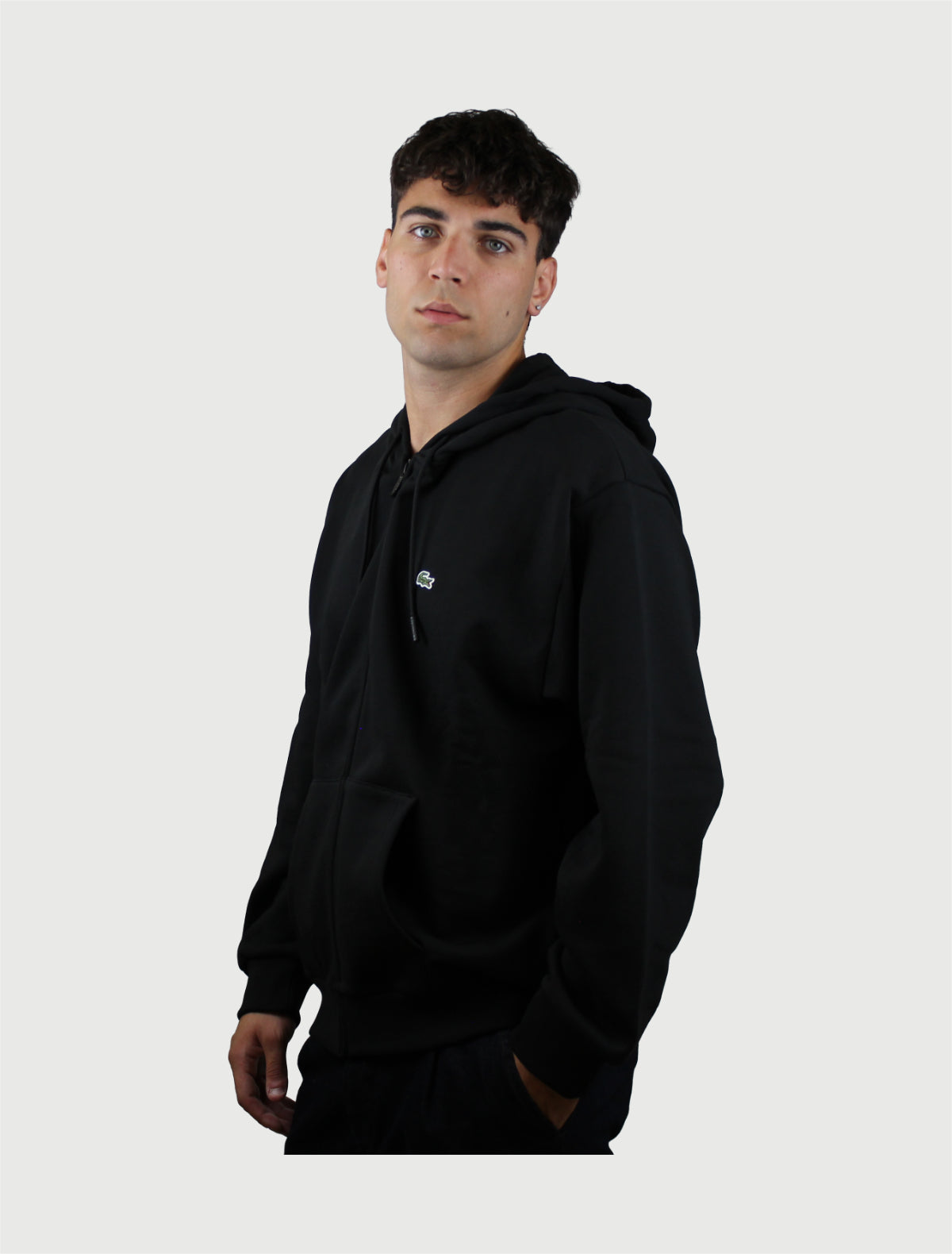 LACOSTE - Felpa uomo con cappuccio in Cotone con zip lunga-3