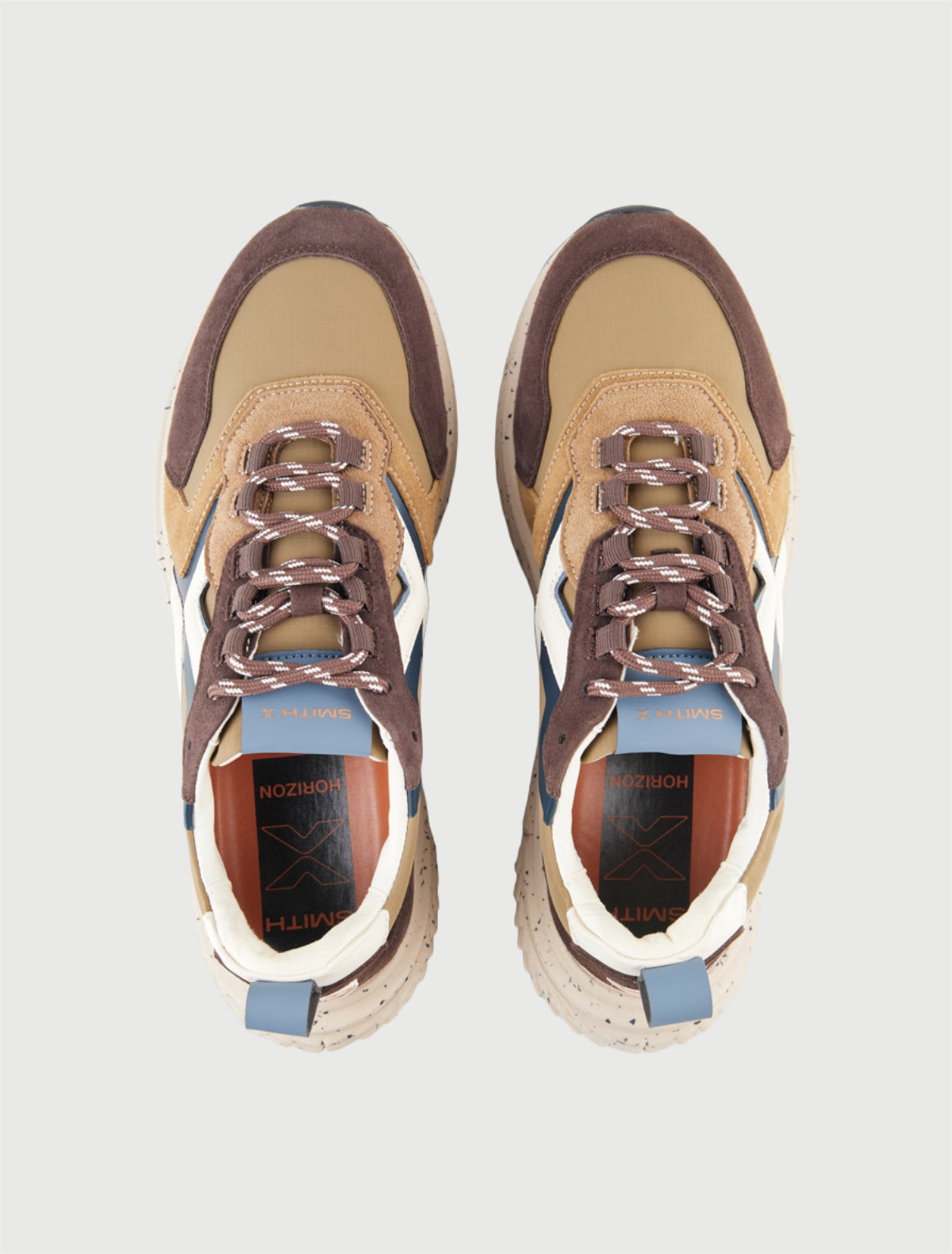 SMITH X - Horizon Uomo in suede marrone e ripstop sabbia con suola Vibram-3