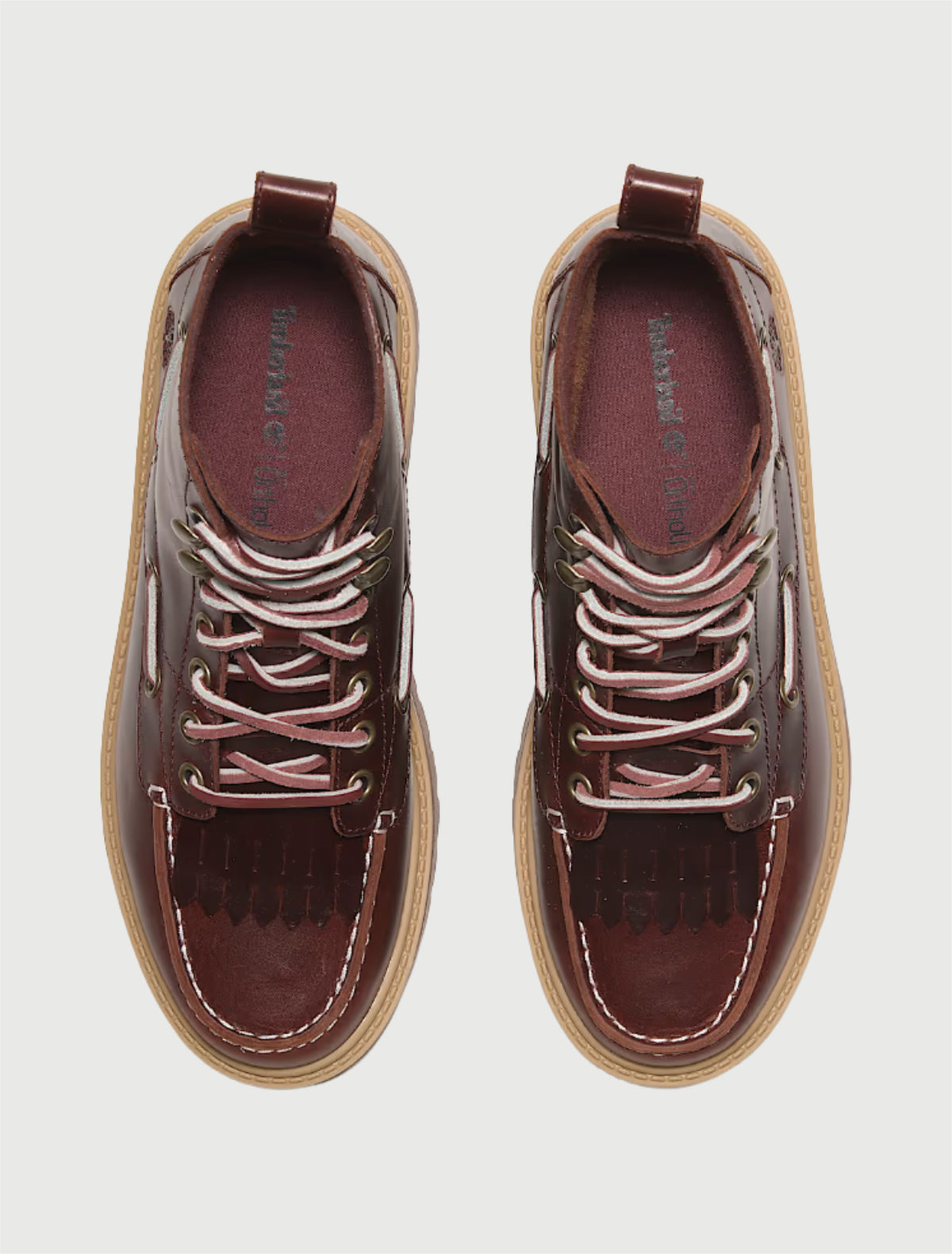Timberland - Stivale Sfrangiato con Plateau Stone Street da Donna in bordeaux-3