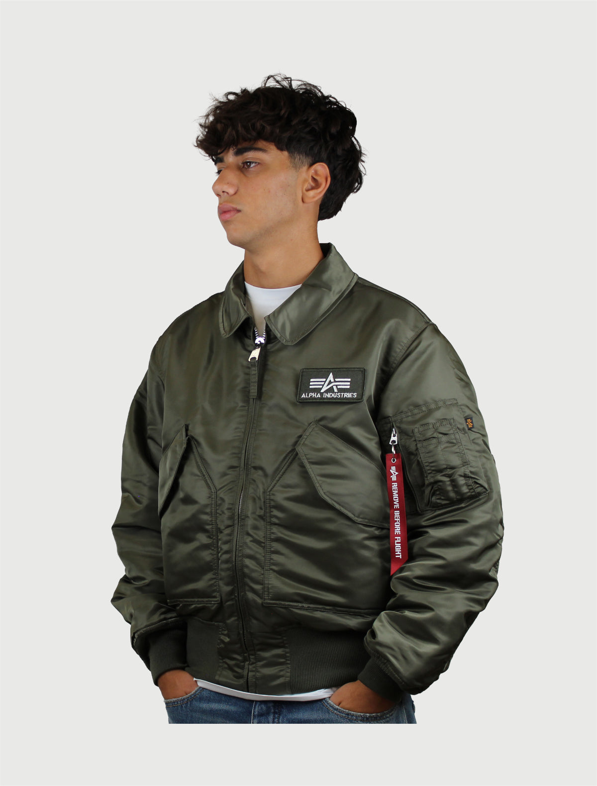 ALPHA INDUSTRIES - Heritage Bomber Jacket Verde Oliva-3