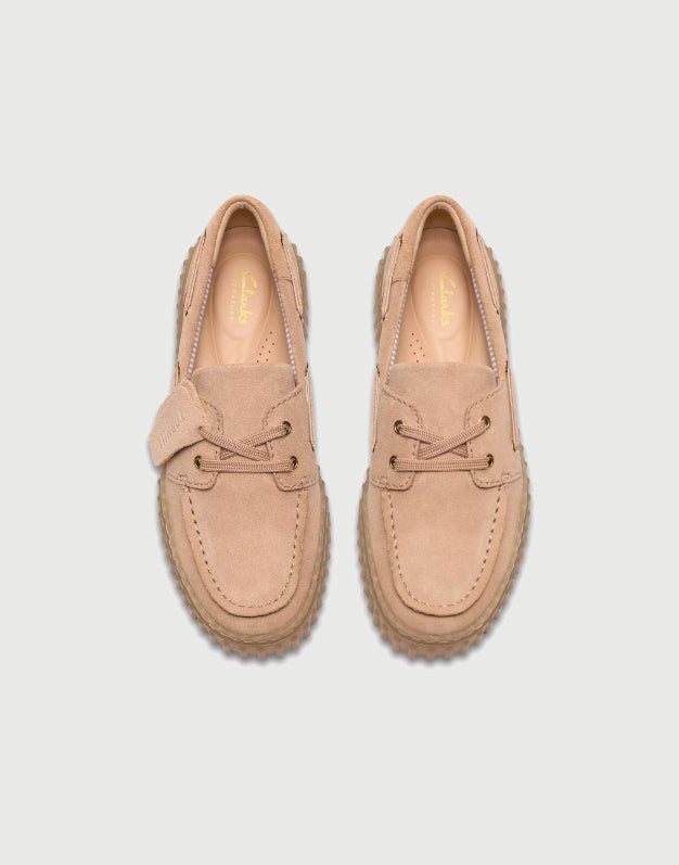 Clarks Torhill Boat Beige Suede-3