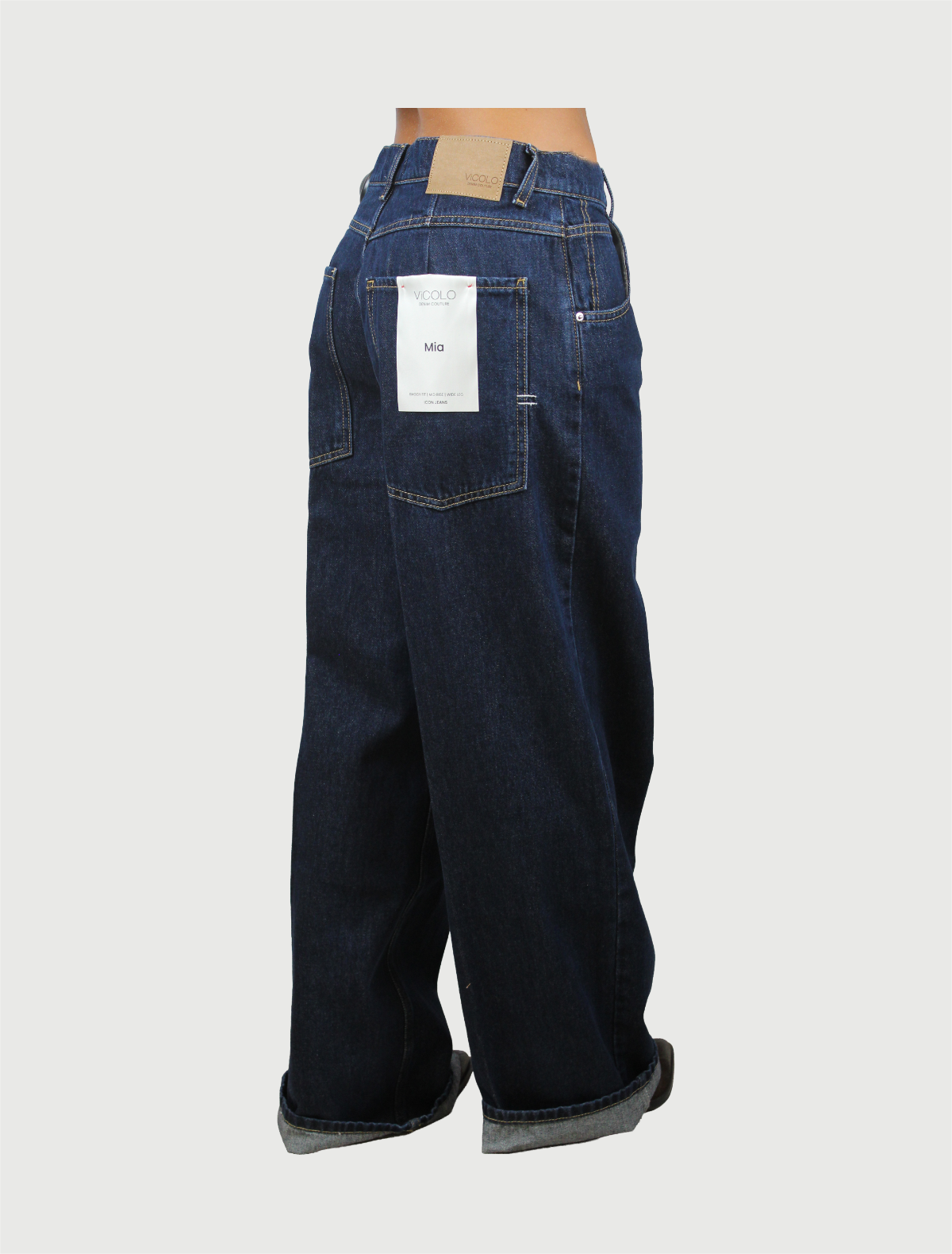 VICOLO - PANTALONE MIA DENIM RINSE-4