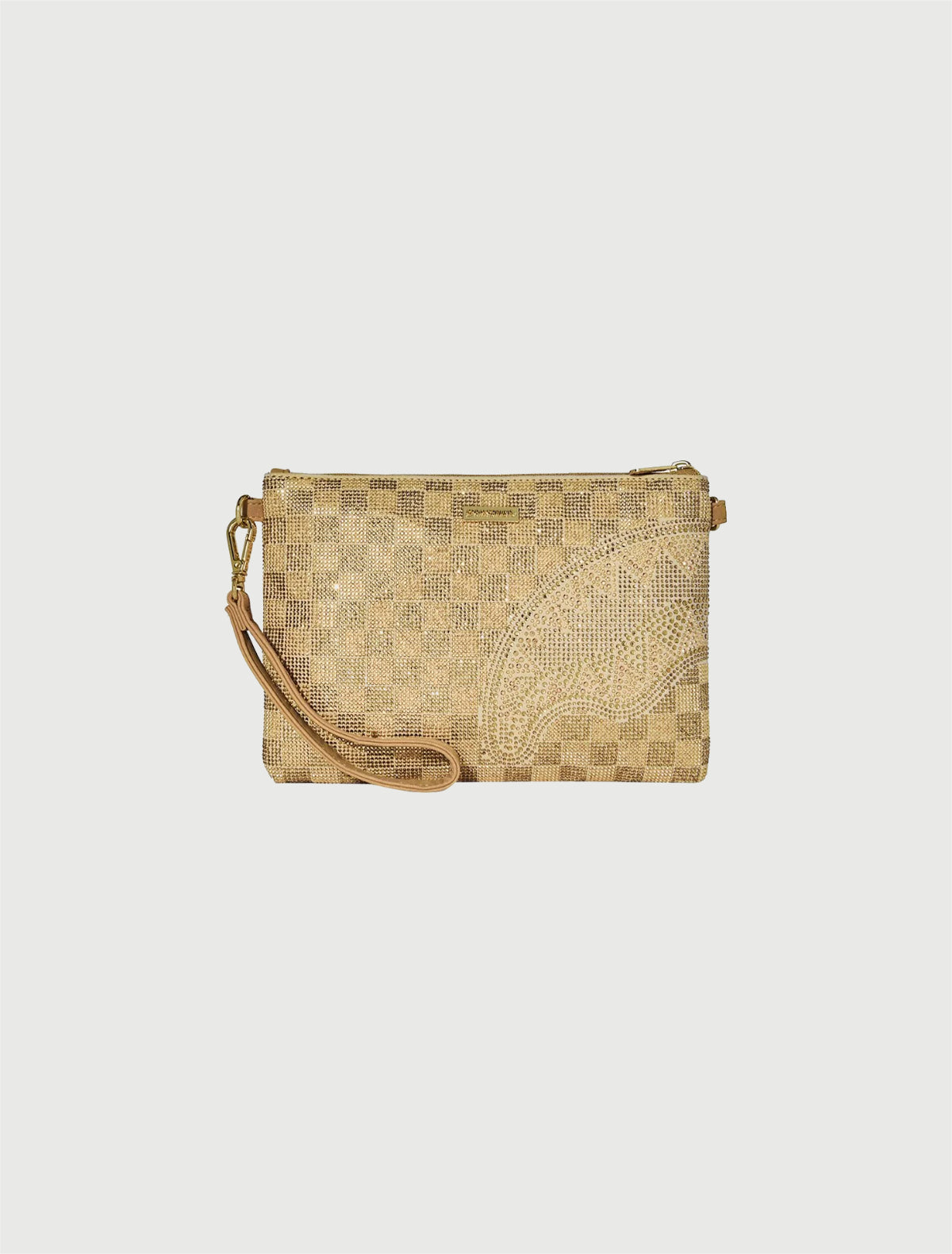 SPRAYGROUND - 910B9481NSZ 2 TONE GOLD TRINITY CROSSOVER CLUTCH-3