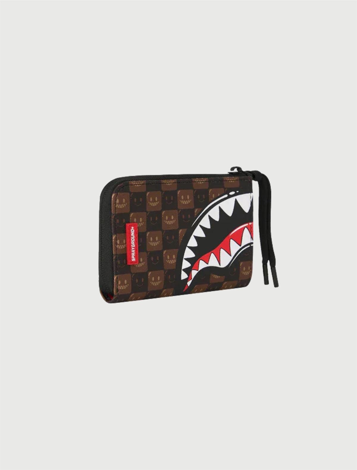 SPRAYGROUND - 910W9302NSZ SHARK IN PARIS WTF BUBBLE BROWN CHECK WALLET PORTAFOGLI UOMO-3