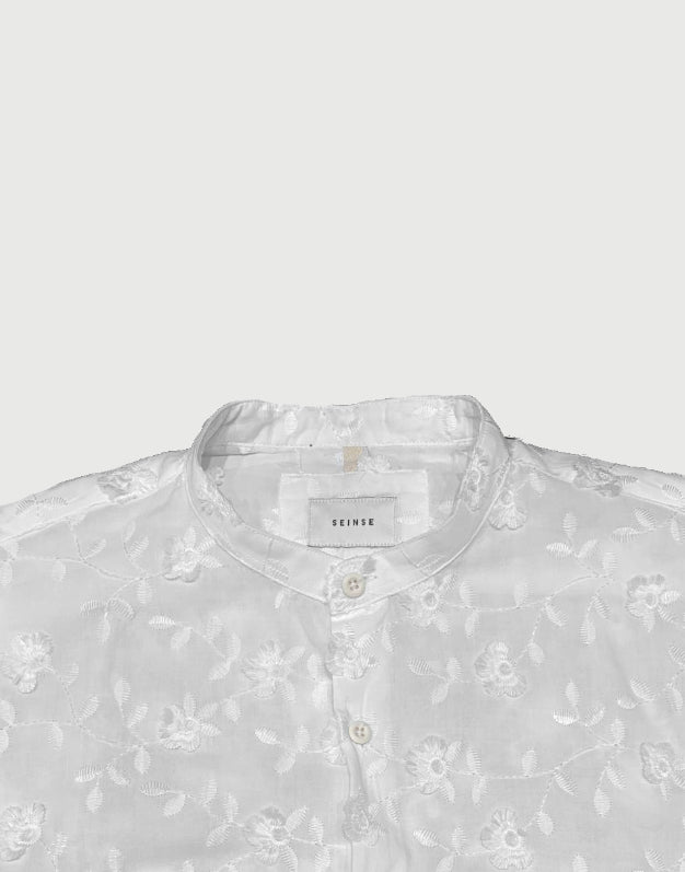 Seinse - Camicia bianca con fiori-3