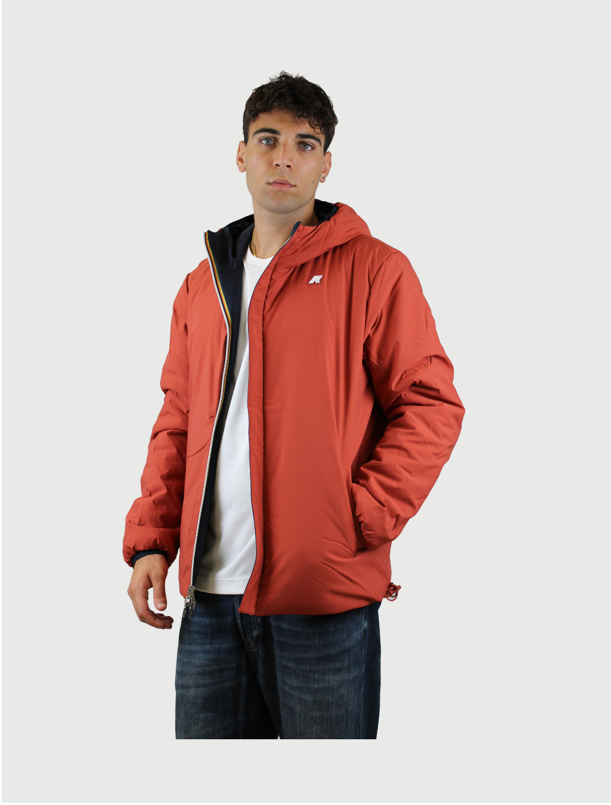 K-WAY - JACK ST WARM DOUBLE BLUE DEPTH-RED DK CHILI-3