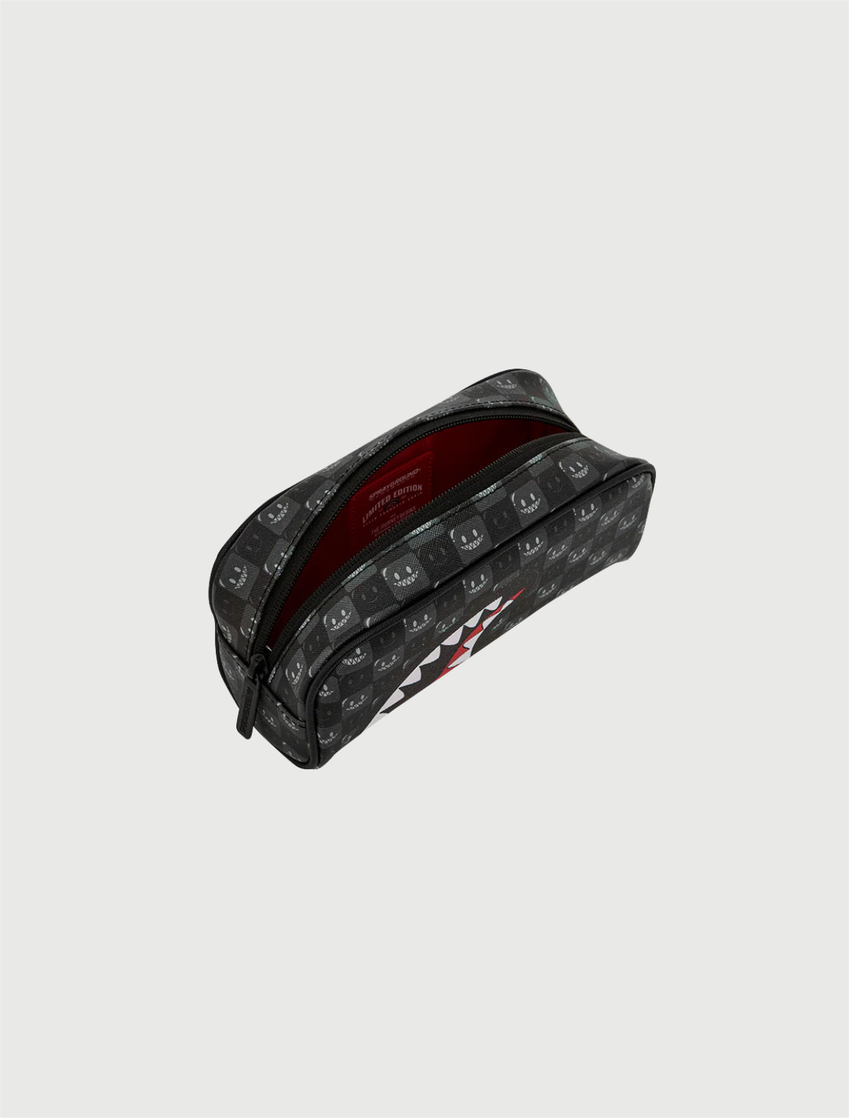 SPRAYGROUND - 910B9316NSZ SHARKS IN PARIS WTF BUBBLY BLACK CHECK POUCH-3