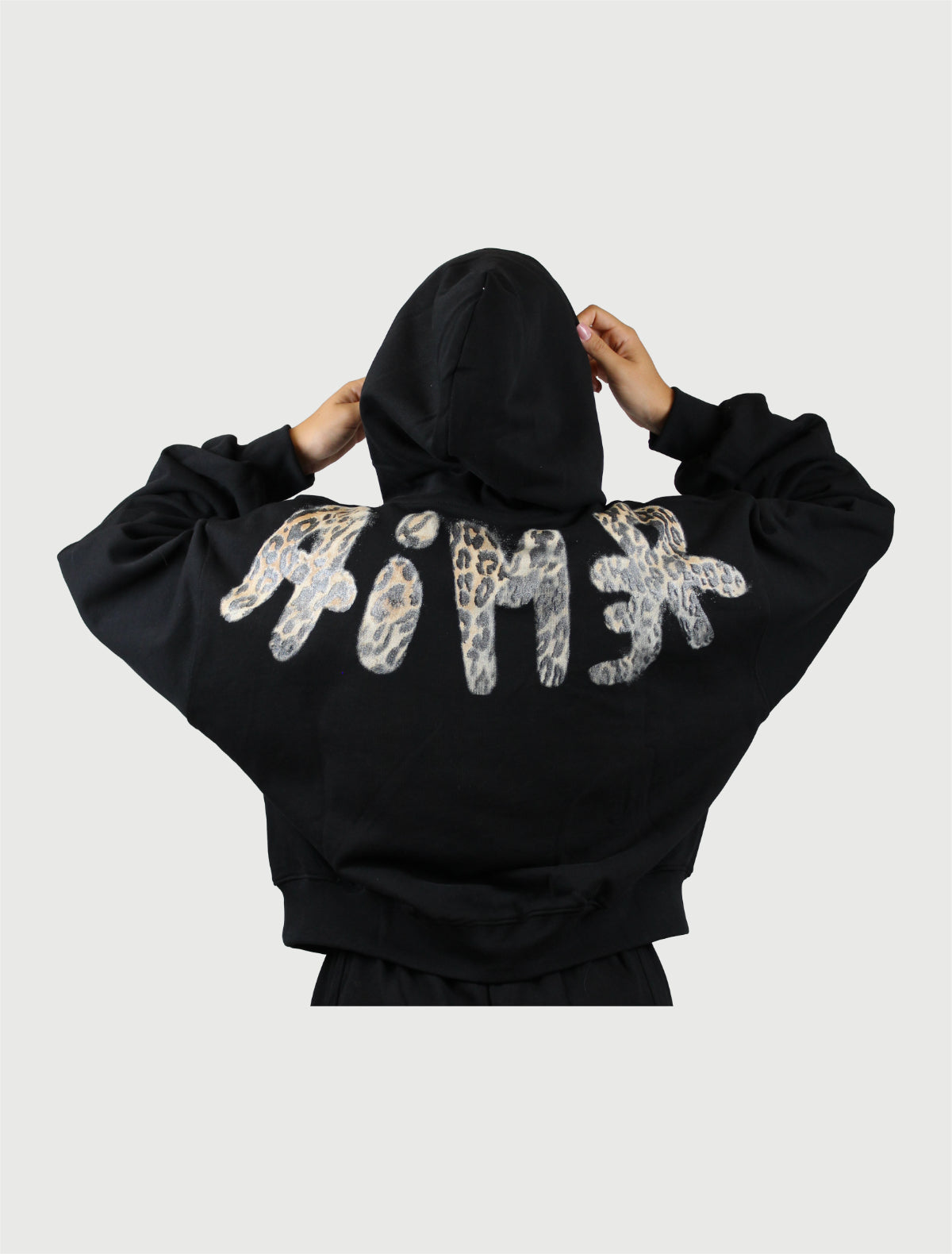 DISCLAIMER - Maglia Donna con cappuccio in Felpa Nero-2