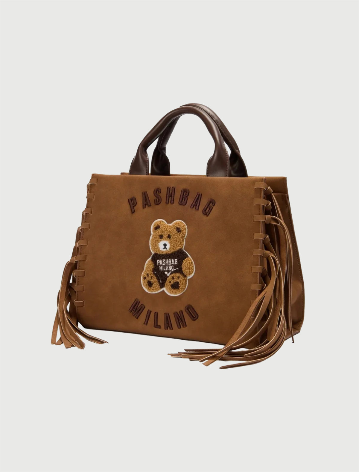 PASHBAG - BORSA MARGE - SHEPERD SUEDE CAMMELLO E MARRONE-3