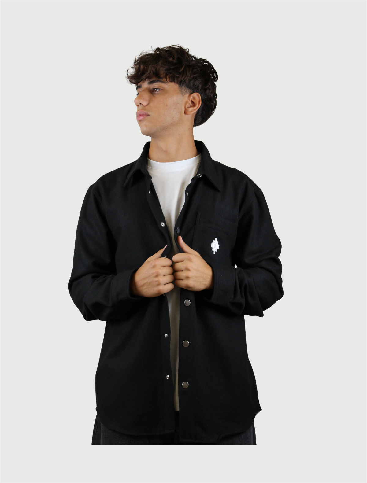 COUNTY OF MILAN - FLANNEL SHIRT MAN NERO-3
