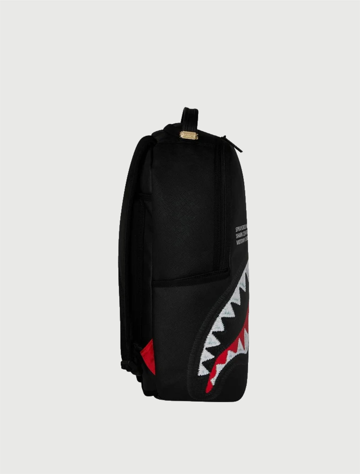 SPRAYGROUND - 910B9629NSZ SHARK CENTRAL BLACK EMBROIDERED SHARK BACKPACK-3