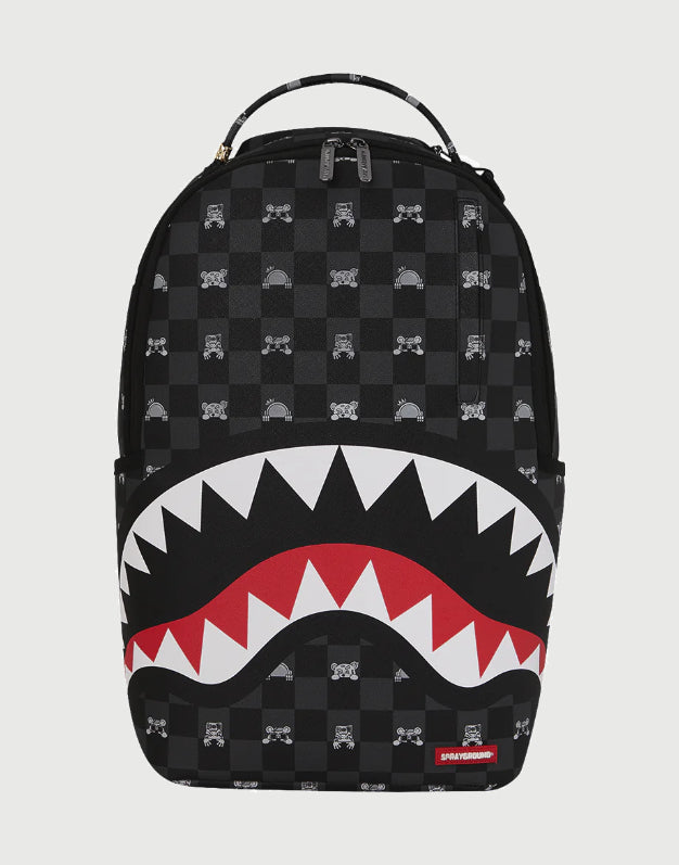 Sprayground Zaino Gray Peeking Character Check-1