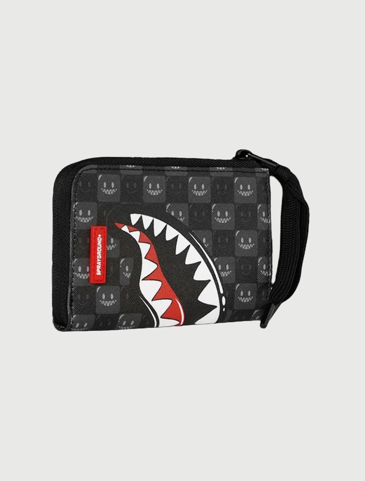 SPRAYGROUND - 910W9315NSZ SHARK IN PARIS WTF BUBBLY BLACK CHECK WALLET-3