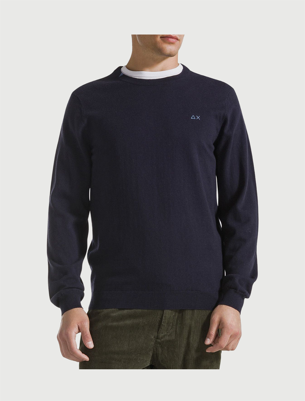 SUN68 - Maglia girocollo in cotone e lana-3