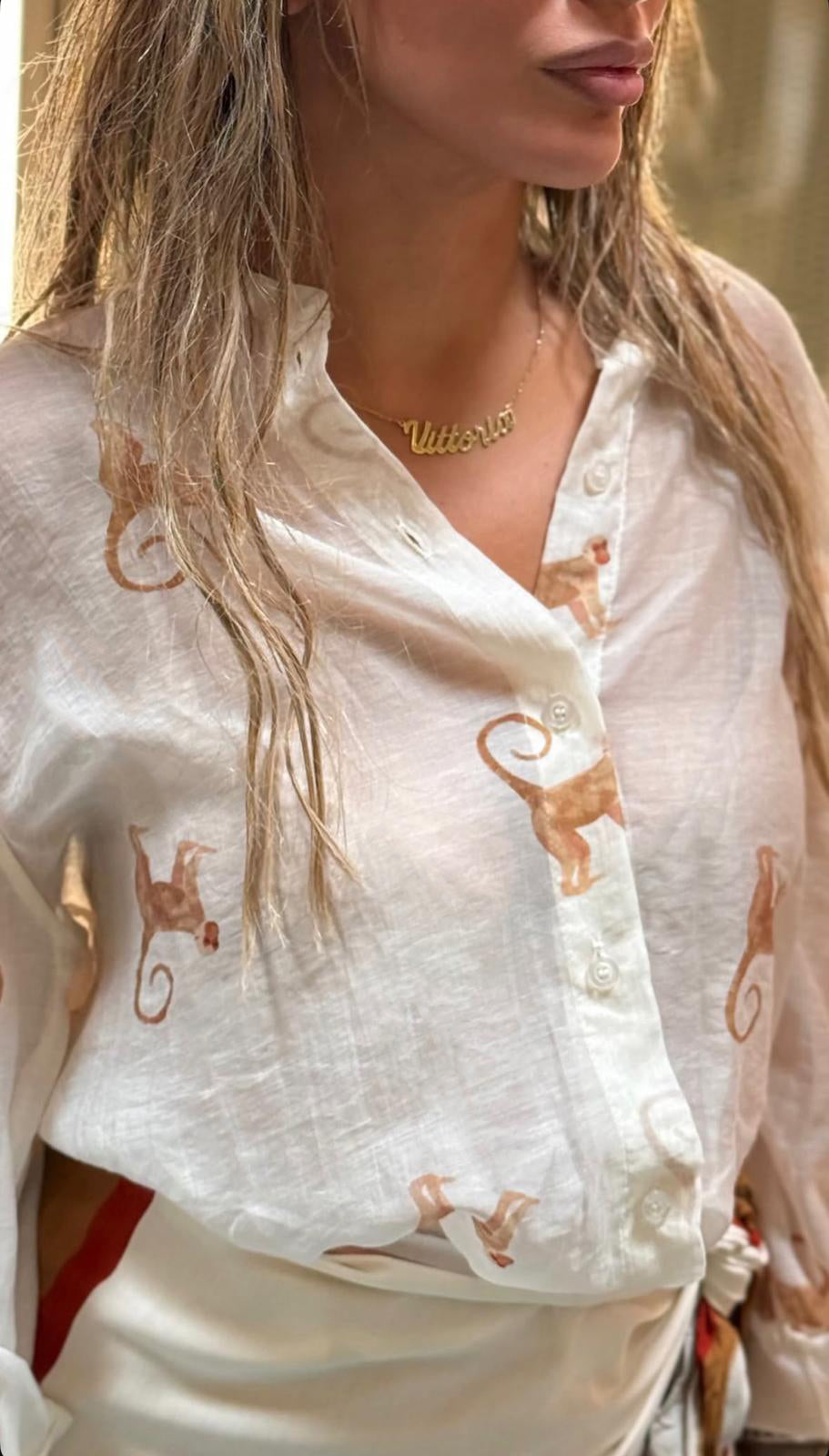 HaveONE - The Island - Camicia Scimmiette Tabacco