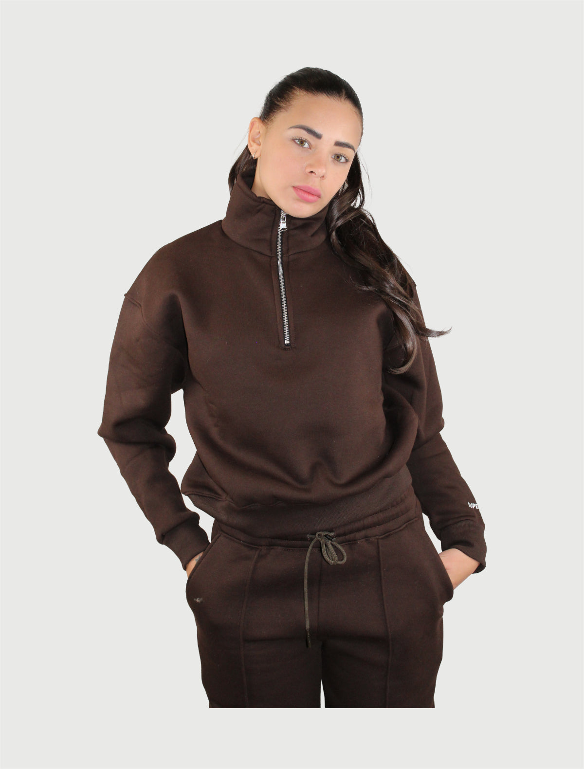 SUPERCULTURE - FELPA DEBBY MEZZA ZIP OVER FIT-2