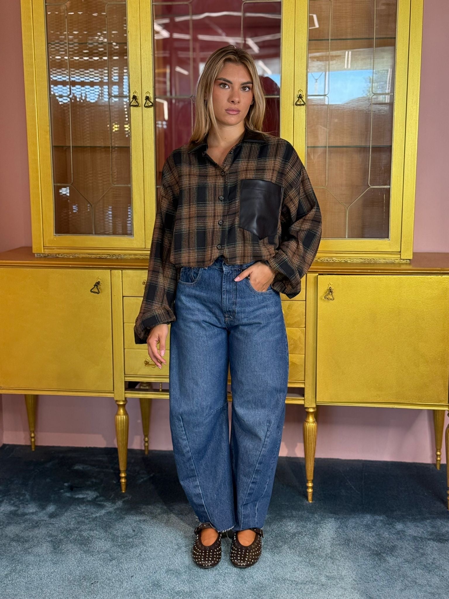 Tensione In - Camicia Tabacco-2