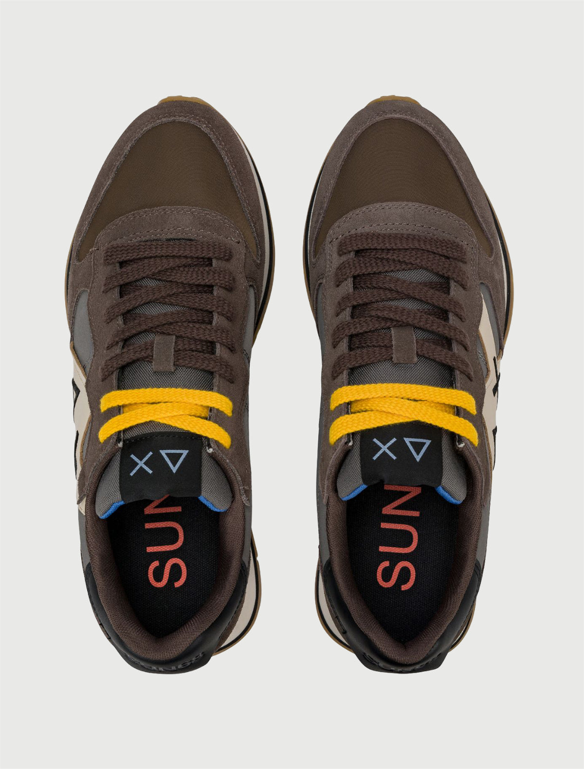 SUN68 - Sneaker Jaki 2.0 Bicolor in suede e nylon marrone-4