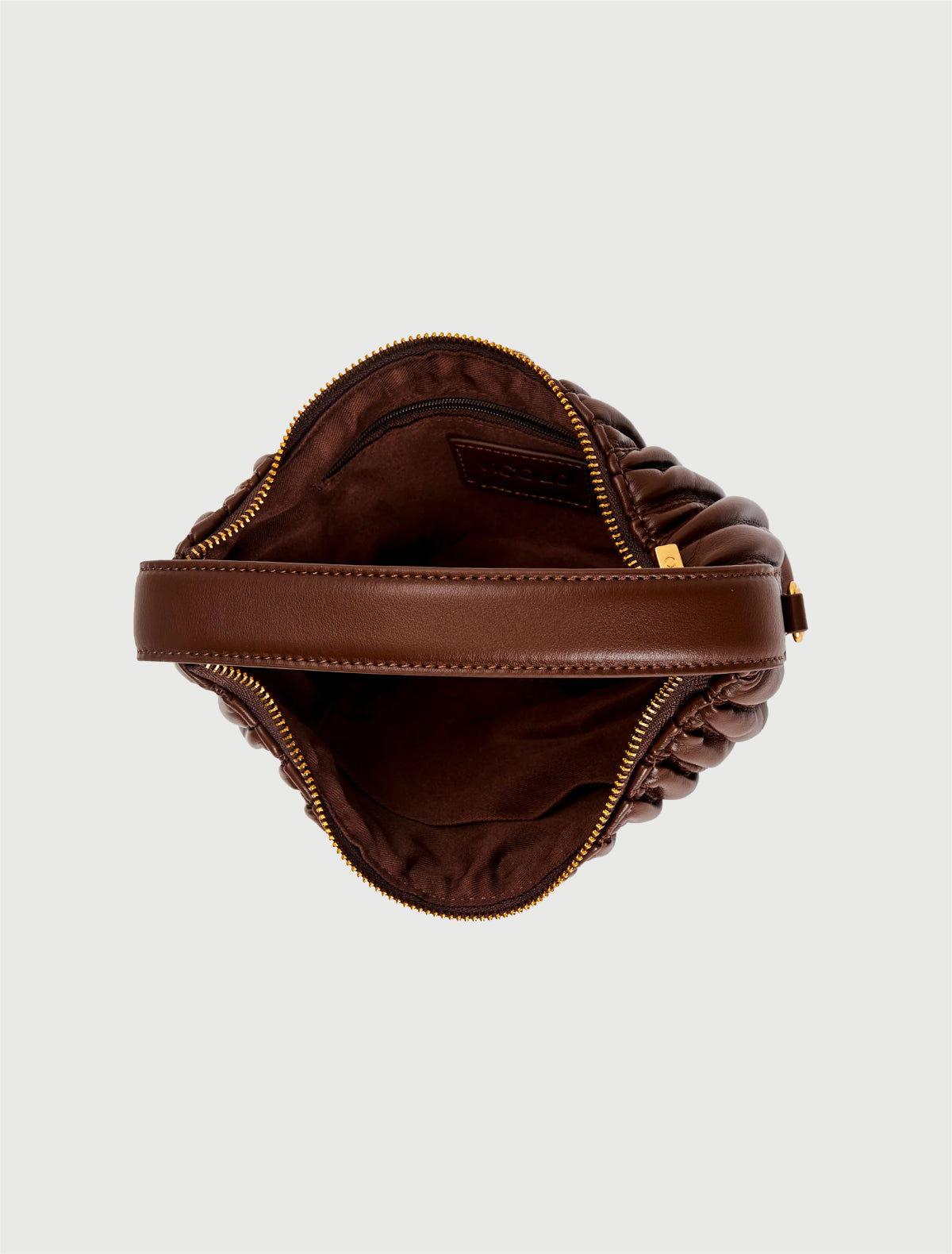 VICOLO - Borsa Croissant Matelassé - NERA, MELANZANA E MOKA-4