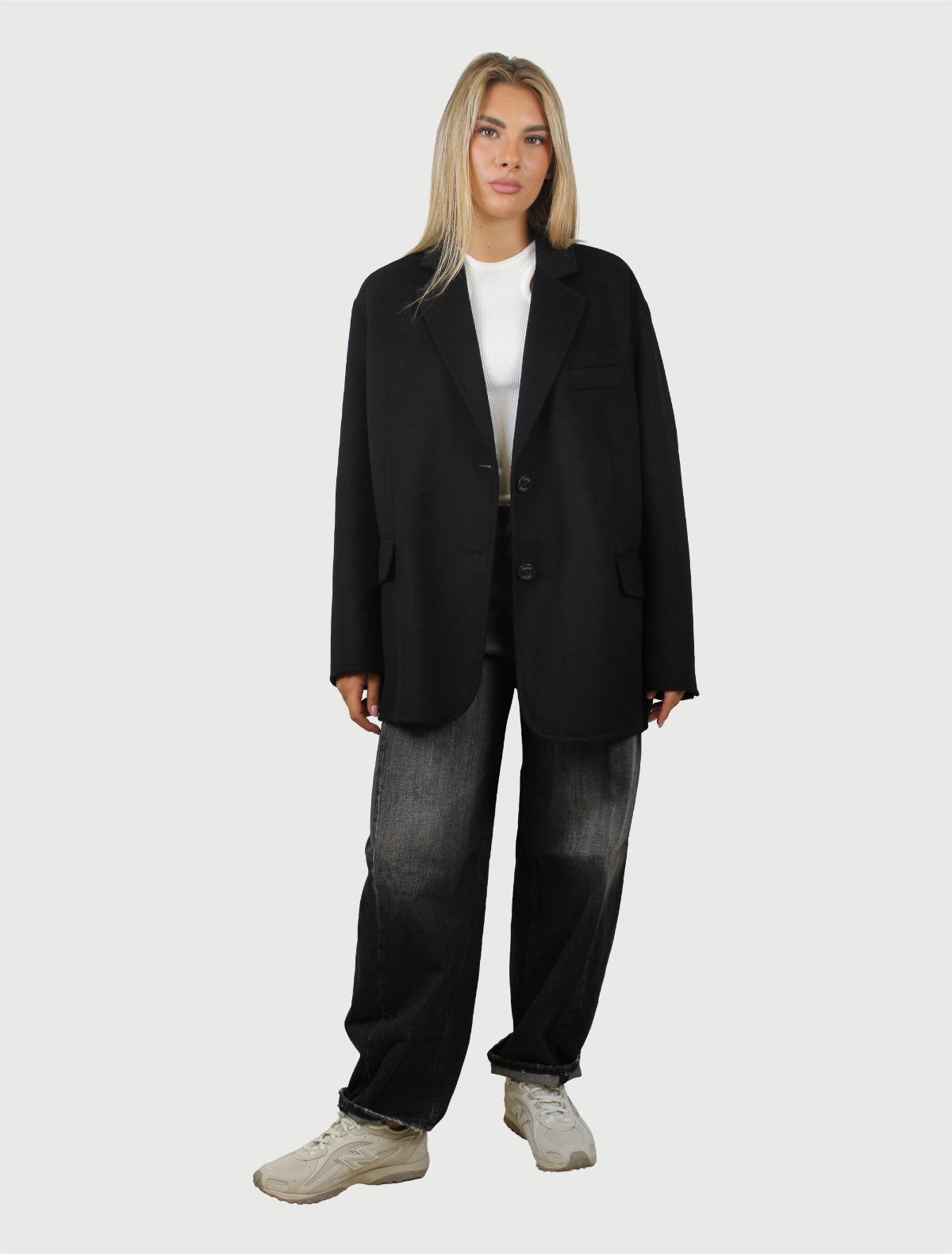 VICOLO - PANTALONE CHIARA DENIM NERO DIRTY-3