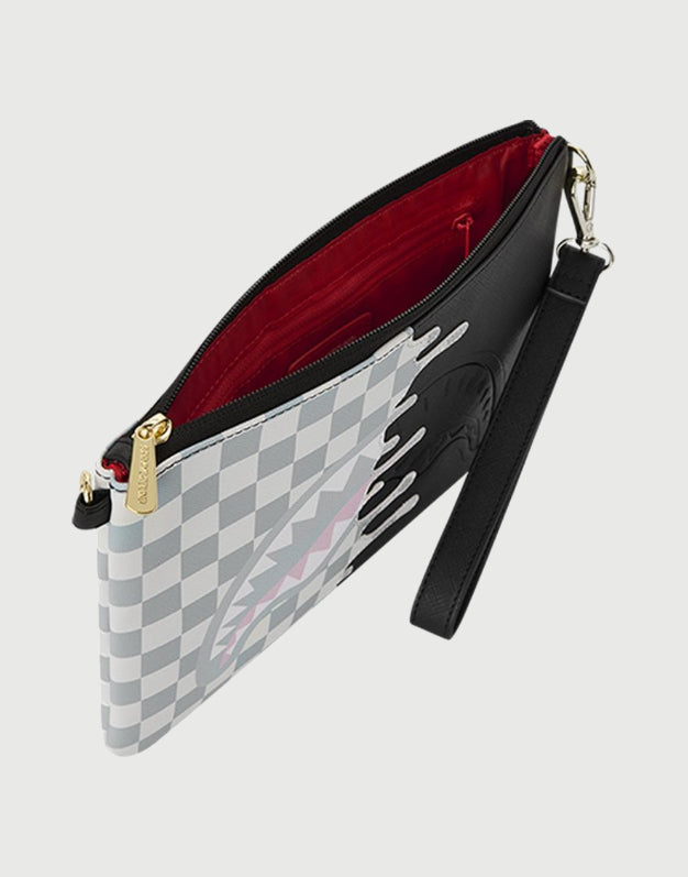 Sprayground Borsa Pochette Cream Check Side Drip-4