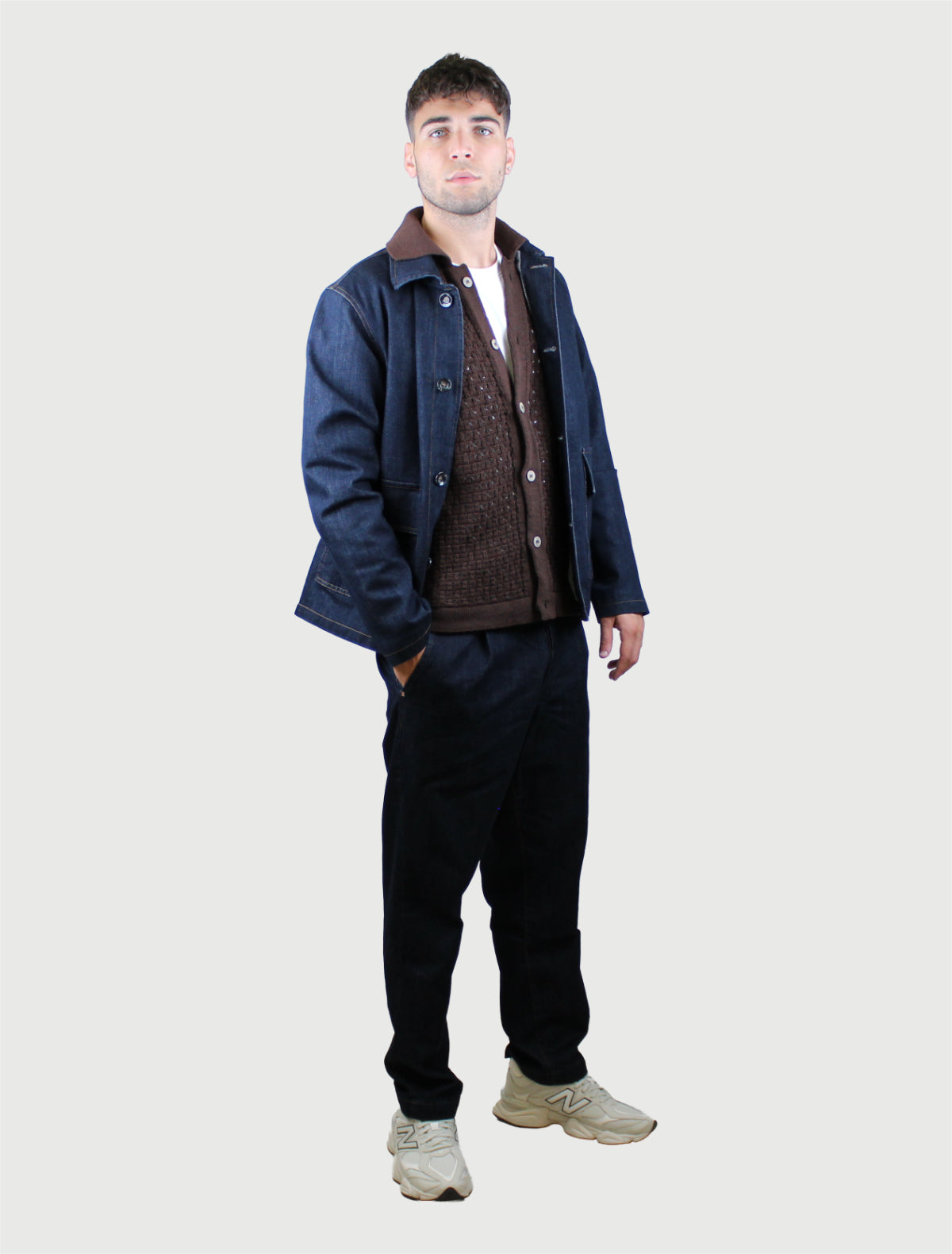 BERNA - Polo Camicia Rete Moro-3