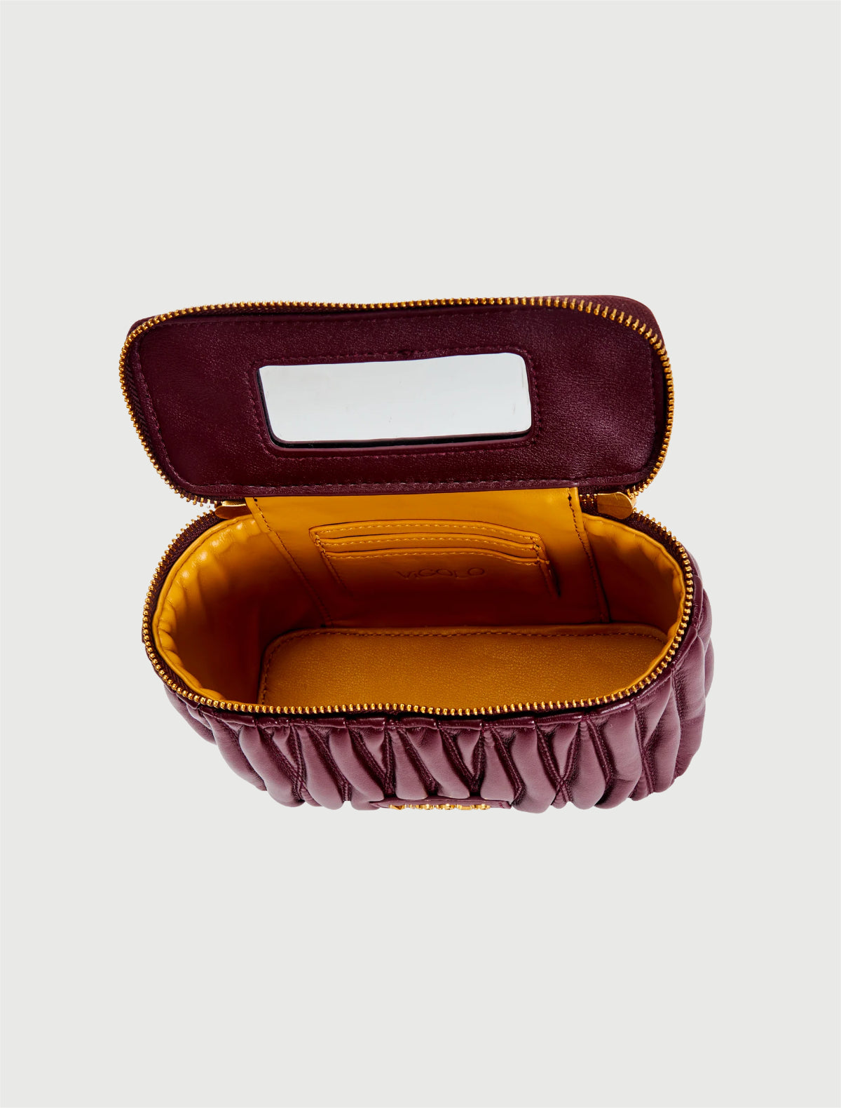 VICOLO - BORSA CHARLOTTE - MELANZANA, MOKA E NERA-4